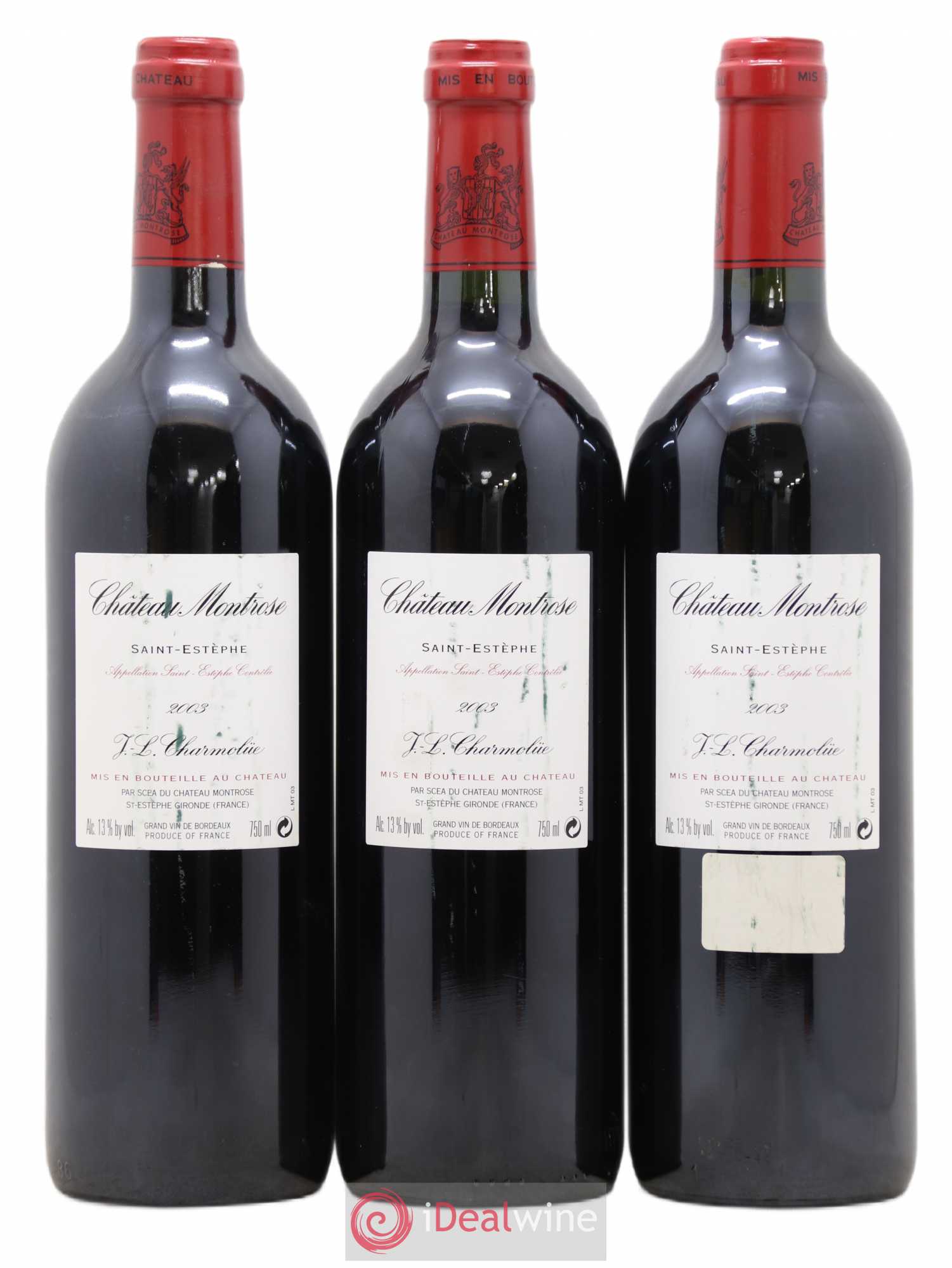 Château Montrose 2ème Grand Cru Classé 2003 - Lot de 3 bouteilles - 1