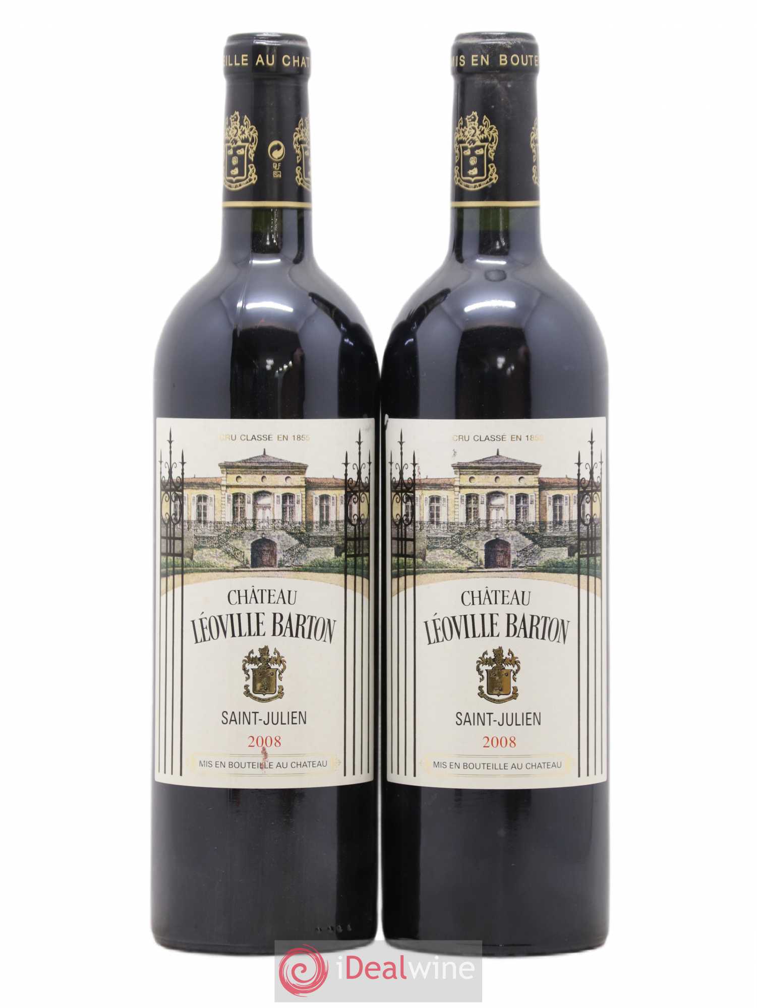 Château Léoville Barton 2ème Grand Cru Classé 2008 - Lot de 2 bouteilles - 0
