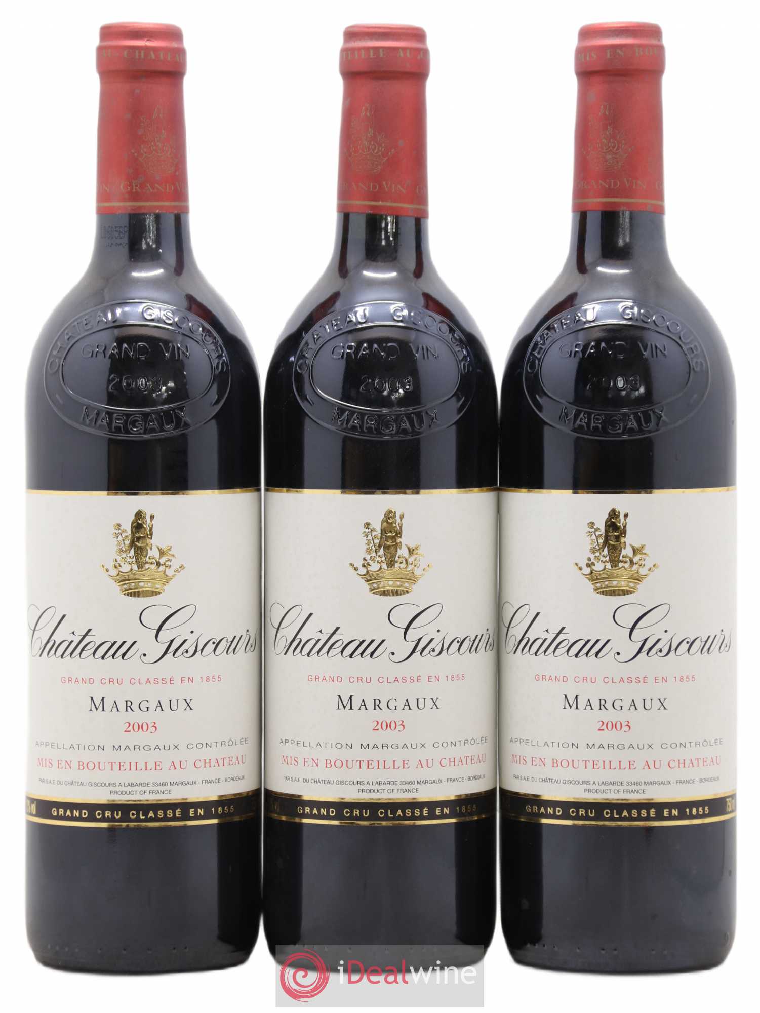 Château Giscours 3ème Grand Cru Classé 2003 - Lot de 3 bouteilles - 0