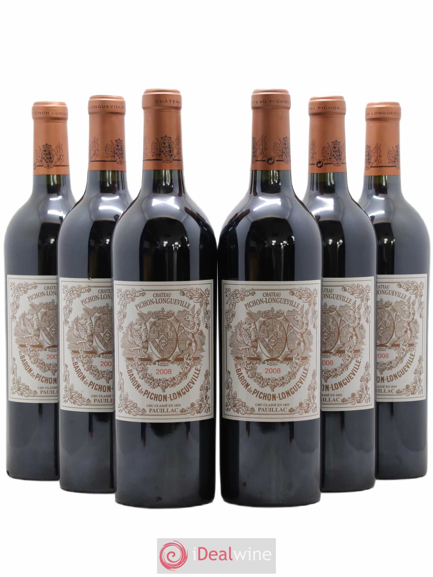 Pichon Longueville Baron 2ème Grand Cru Classé 2008 - Lot de 6 bouteilles - 0