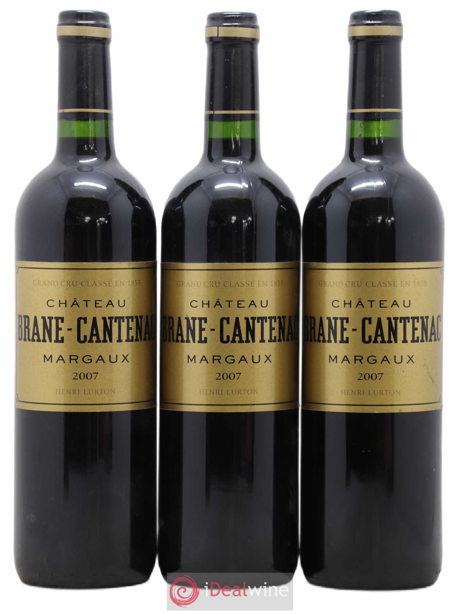 Château Brane Cantenac 2ème Grand Cru Classé 2007 - Lot de 3 bouteilles - 0