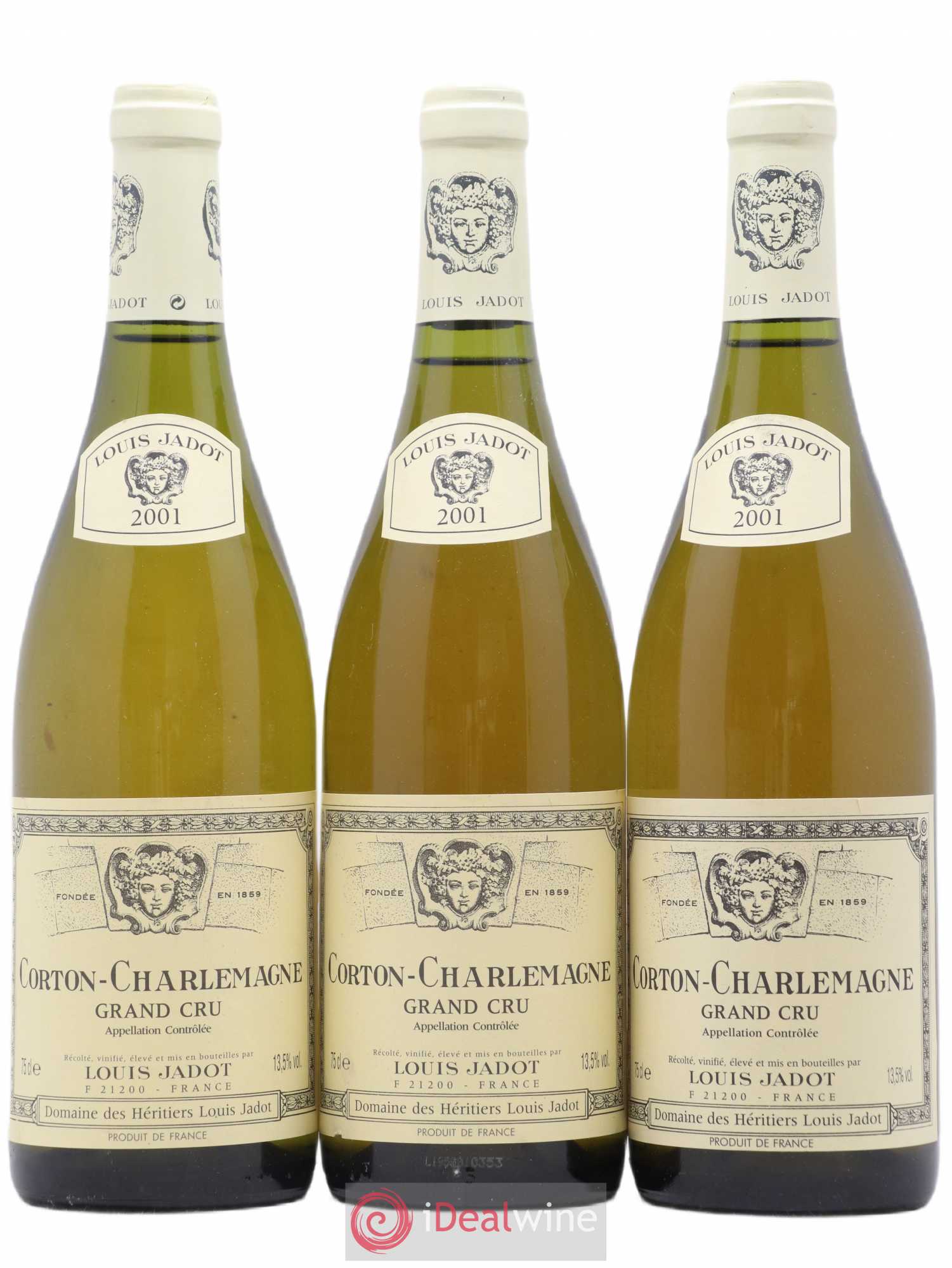 Corton-Charlemagne Grand Cru Maison Louis Jadot 2001 - Lot de 3 bouteilles - 0