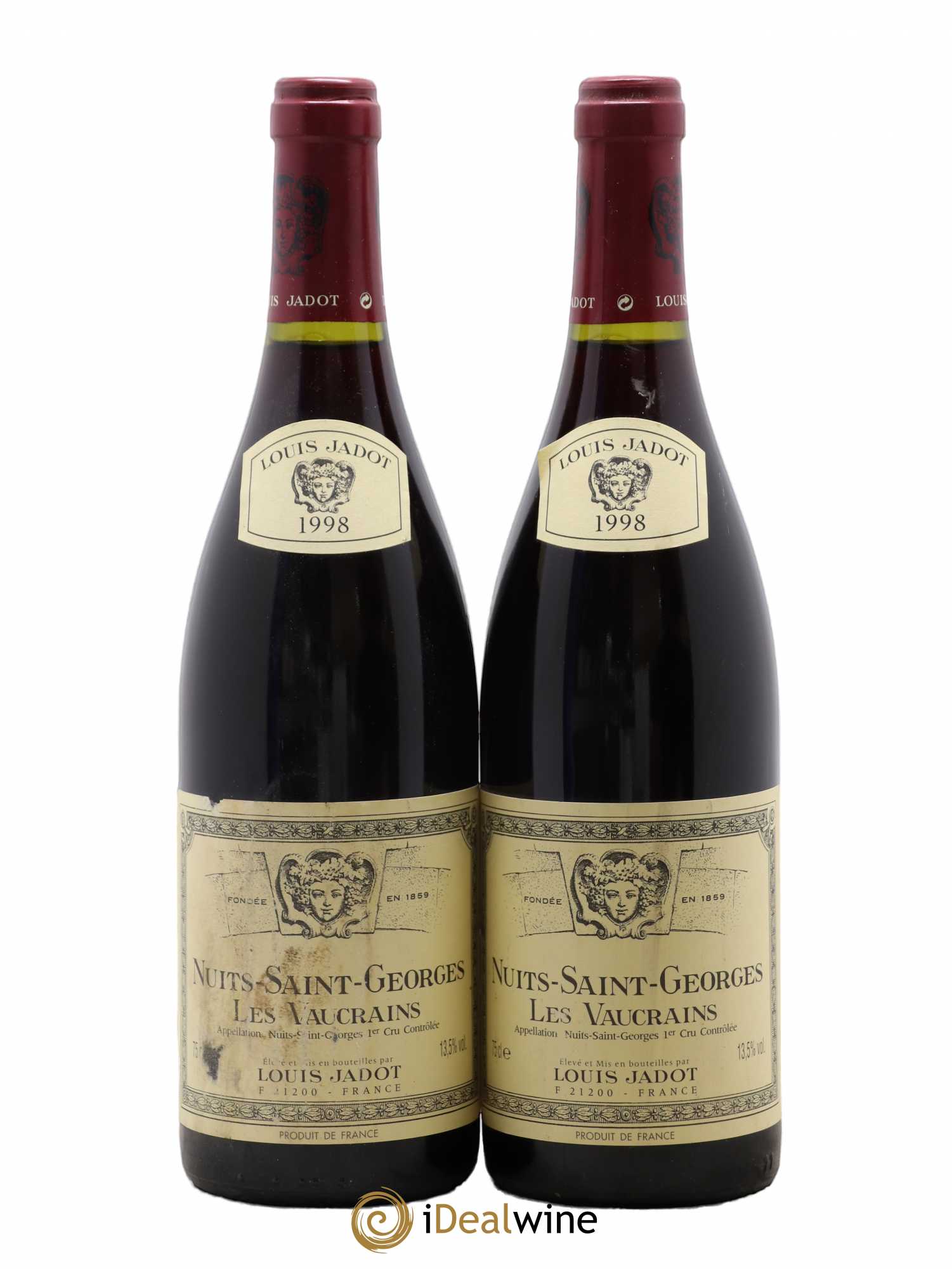 Nuits-Saint-Georges 1er Cru Les Vaucrains Louis Jadot 1998 - Lot de 2 bouteilles - 0