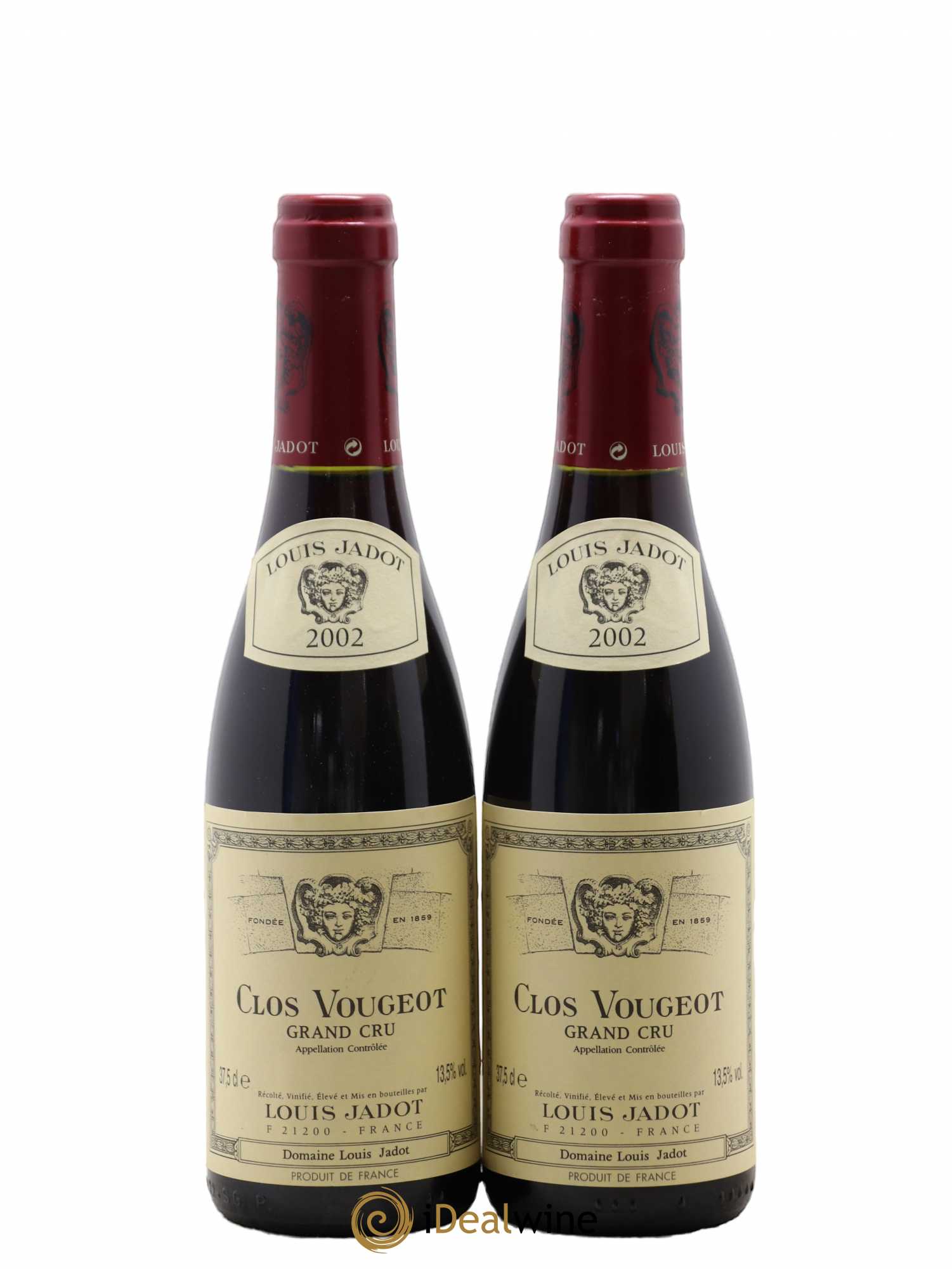 Clos de Vougeot Grand Cru Louis Jadot (Domaine) 2002 - Lot de 2 demi bouteilles - 0