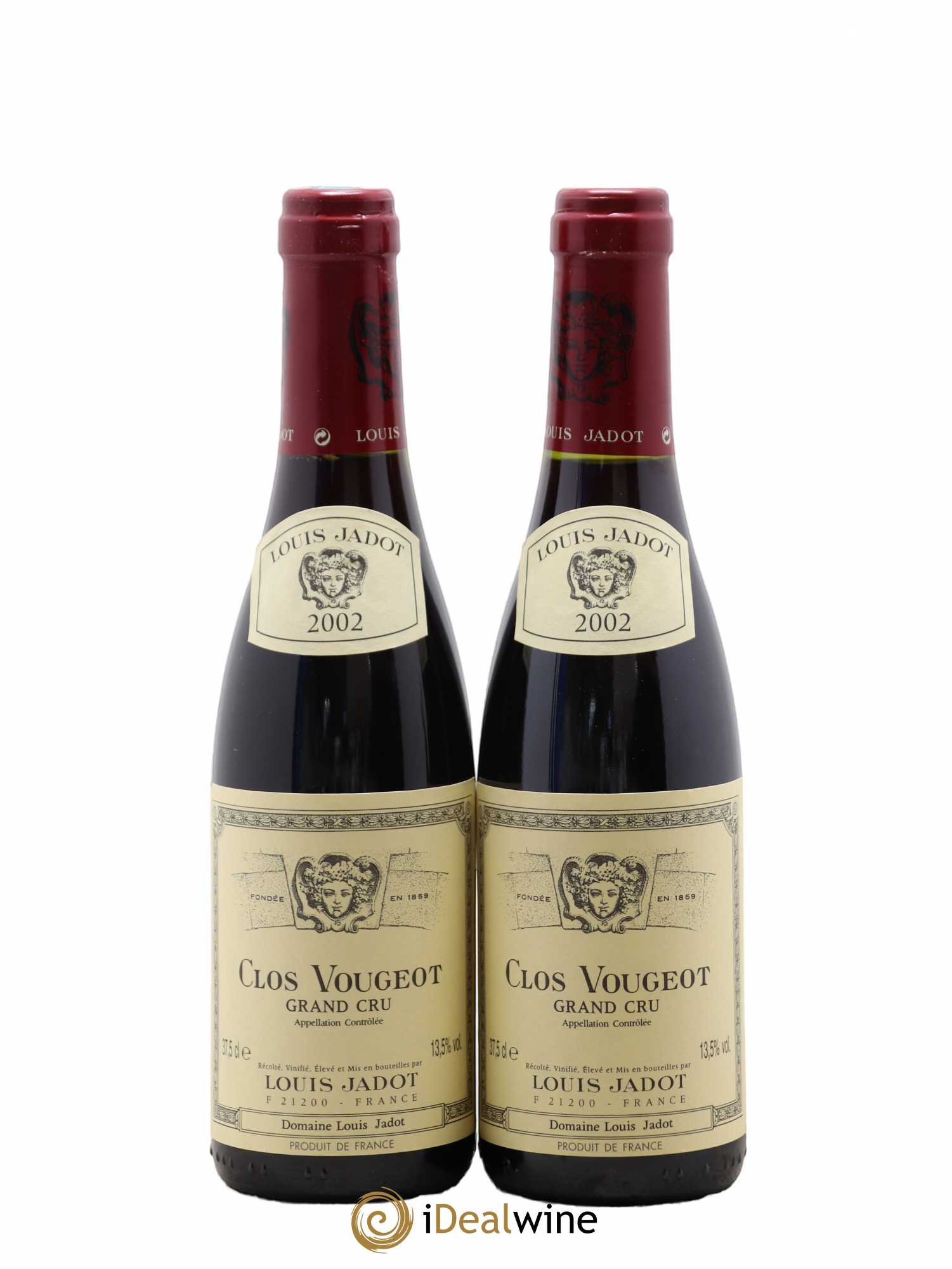 Clos de Vougeot Grand Cru Louis Jadot (Domaine) 2002 - Lot de 2 demi bouteilles - 0