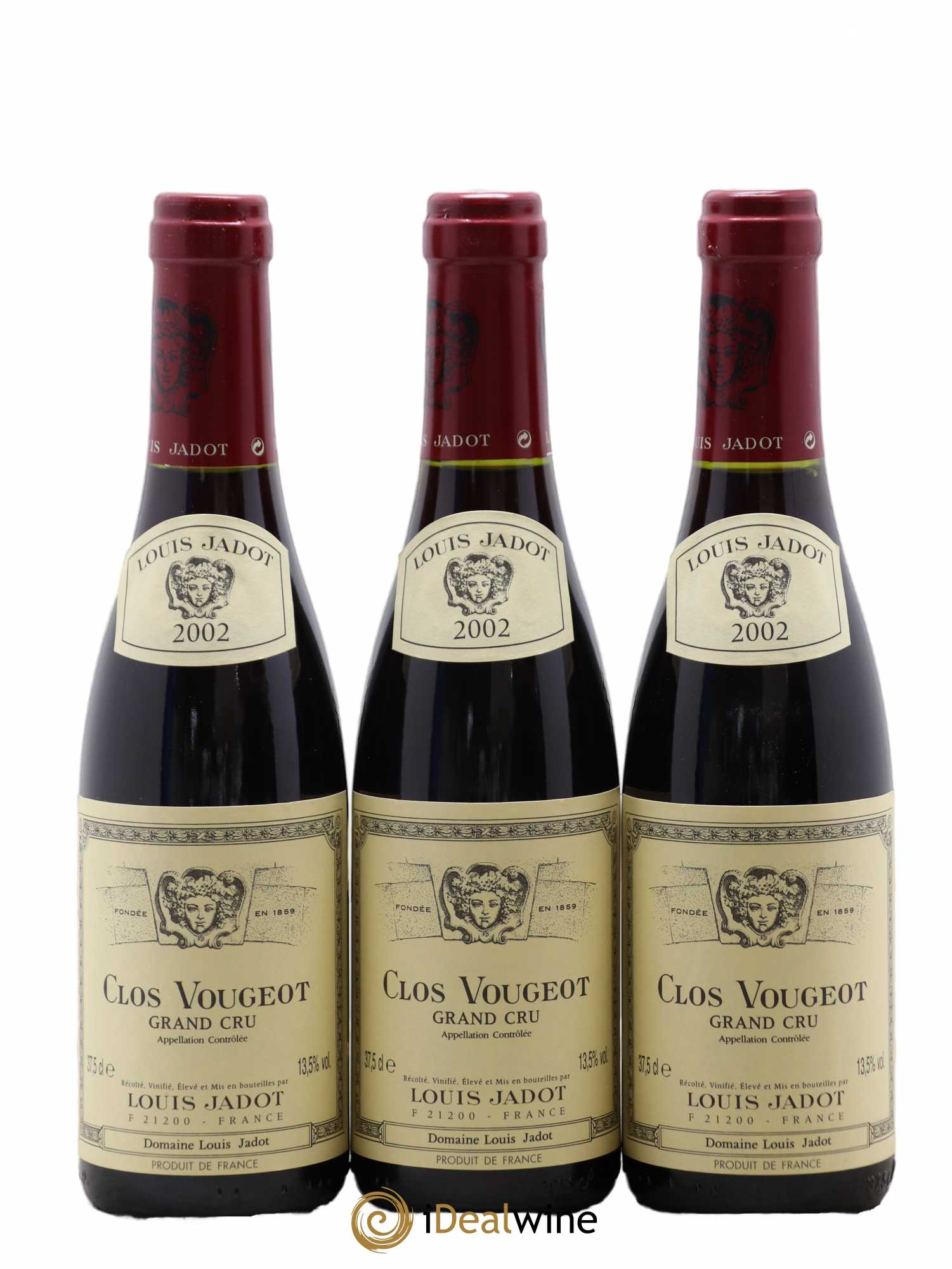 Clos de Vougeot Grand Cru Louis Jadot (Domaine) 2002 - Lot de 3 demi bouteilles - 0