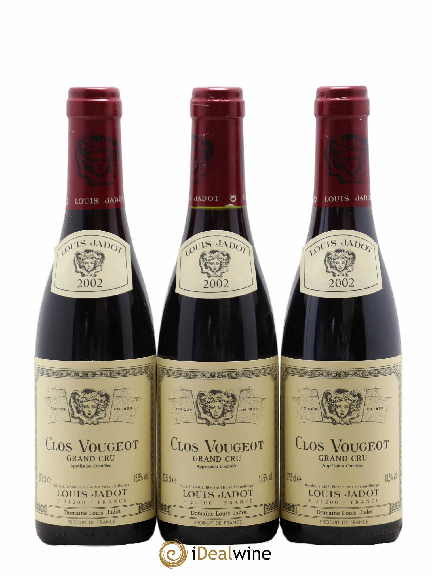 Clos de Vougeot Grand Cru Louis Jadot (Domaine) 2002 - Lot de 3 demi bouteilles - 0
