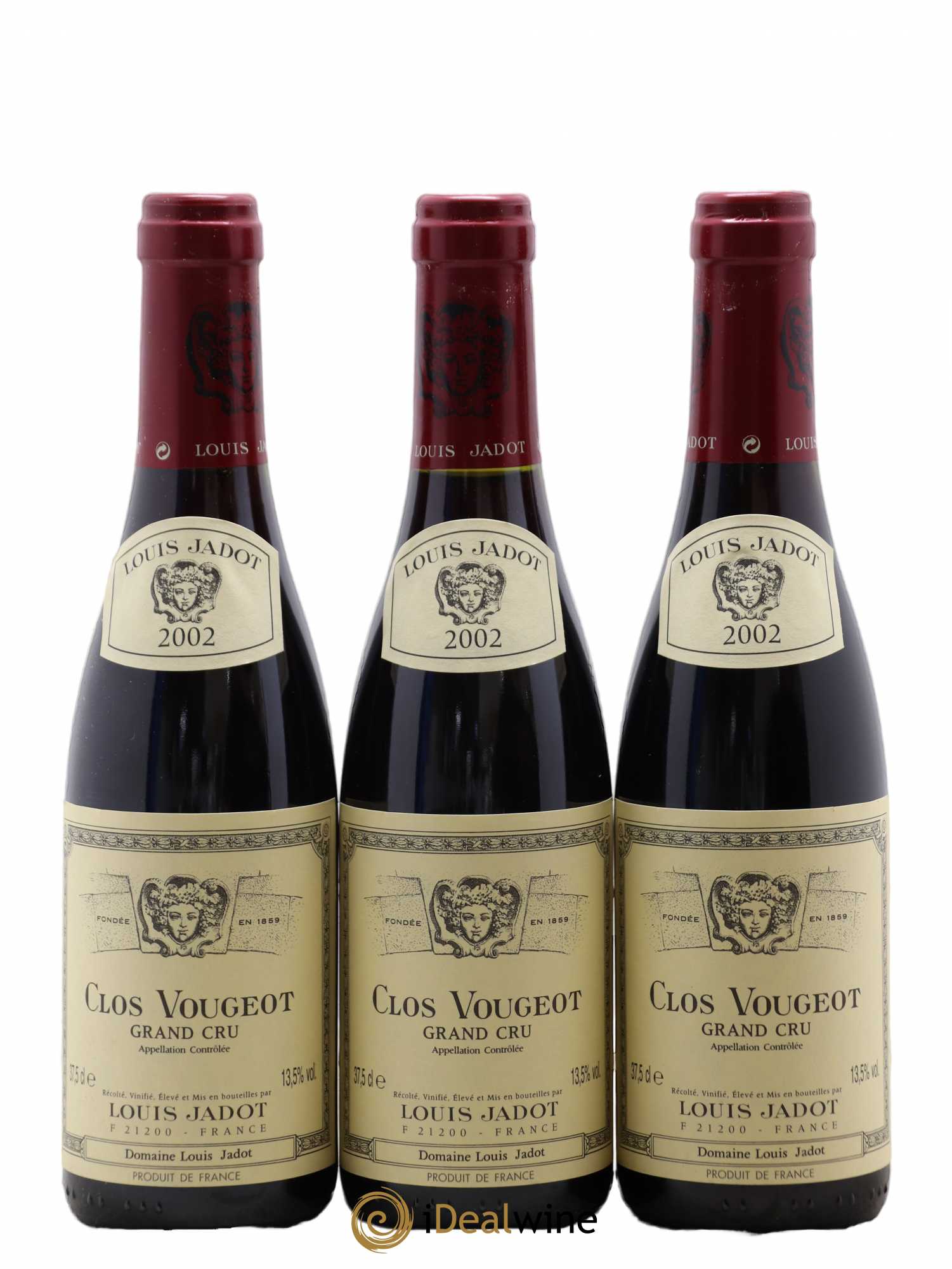 Clos de Vougeot Grand Cru Louis Jadot (Domaine) 2002 - Lot de 3 demi bouteilles - 0