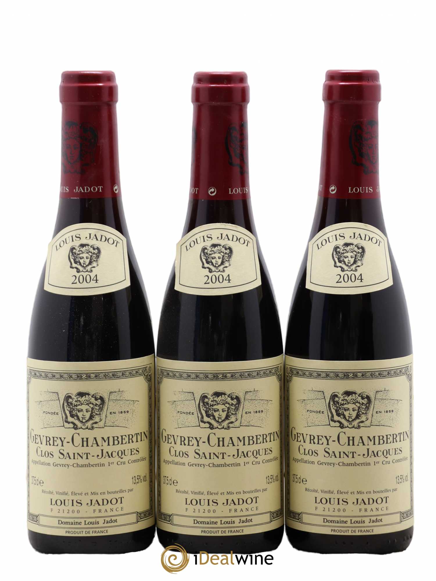 Gevrey-Chambertin 1er Cru Clos Saint Jacques Domaine Louis Jadot 2004 - Lot de 6 demi bouteilles - 1