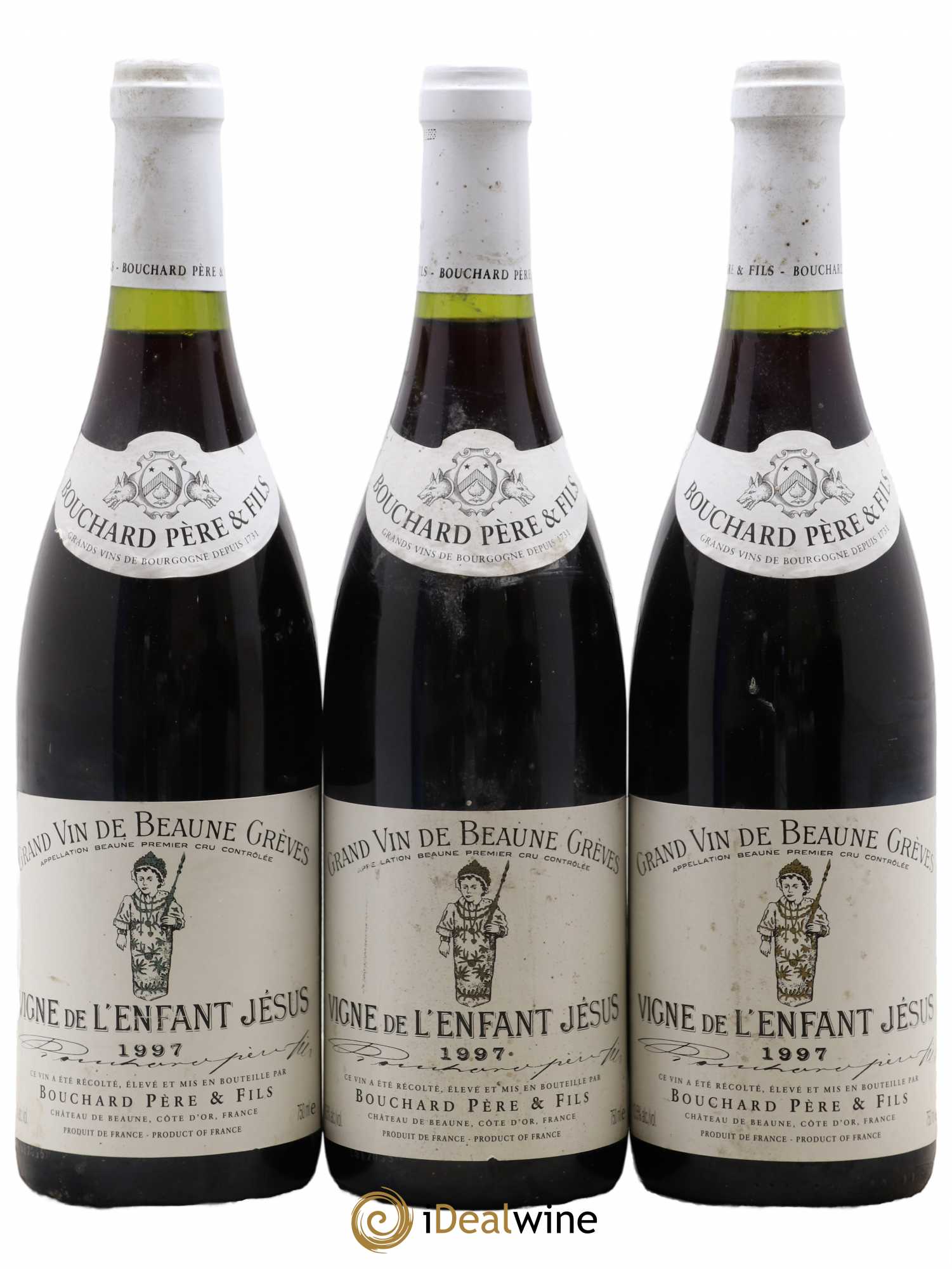 Beaune 1er Cru Grèves - Vigne de l'Enfant Jésus Bouchard Père & Fils 1997 - Lot de 3 bouteilles - 0
