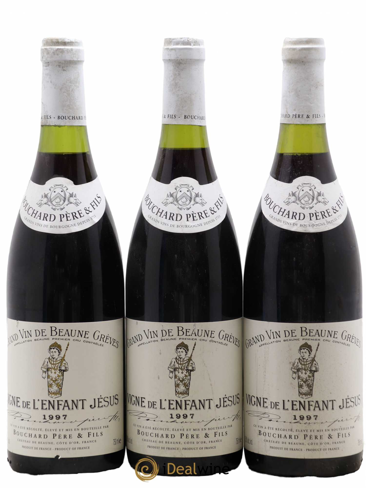 Beaune 1er Cru Grèves - Vigne de l'Enfant Jésus Bouchard Père & Fils 1997 - Lot de 3 bouteilles - 0