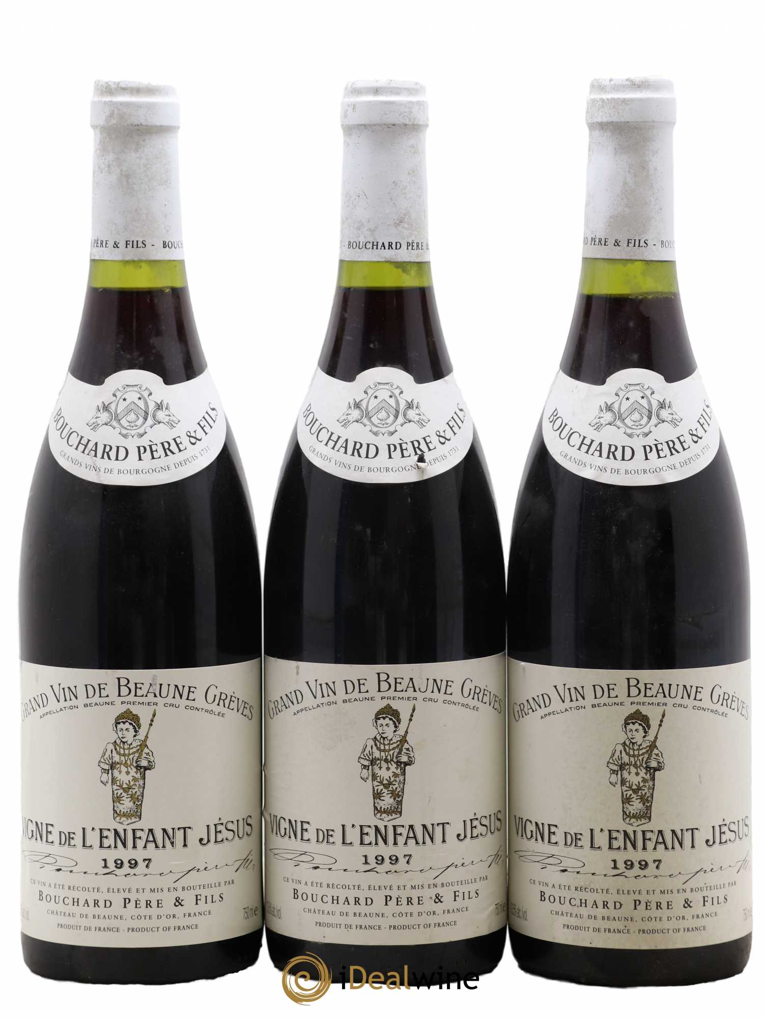 Beaune 1er Cru Grèves - Vigne de l'Enfant Jésus Bouchard Père & Fils 1997 - Lot de 3 bouteilles - 0