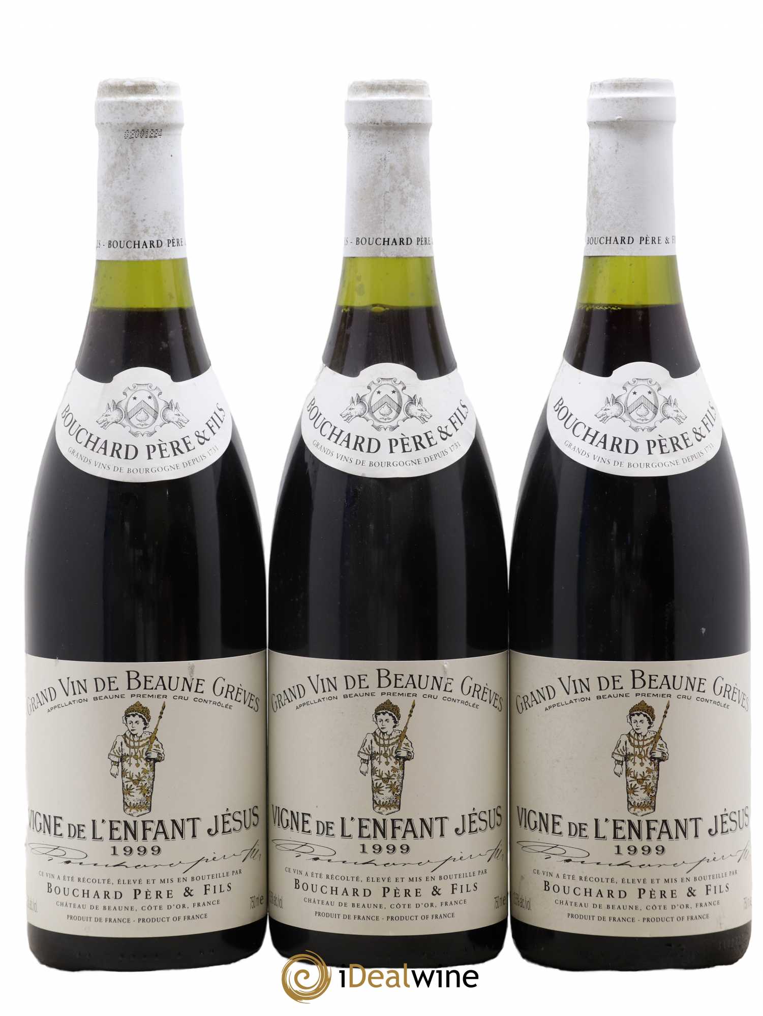 Beaune 1er Cru Grèves - Vigne de l'Enfant Jésus Bouchard Père & Fils 1999 - Lotto di 3 bottiglie - 0