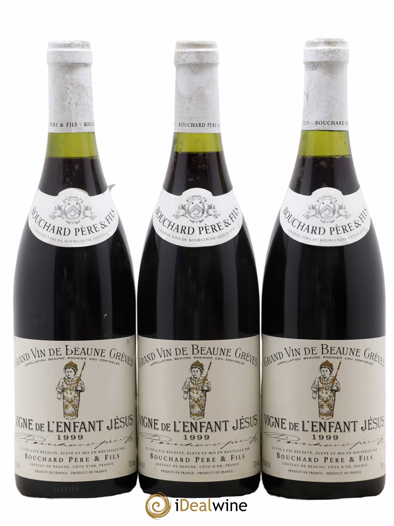 Beaune 1er Cru Grèves - Vigne de l'Enfant Jésus Bouchard Père & Fils 1999 - Lot de 3 bouteilles - 0