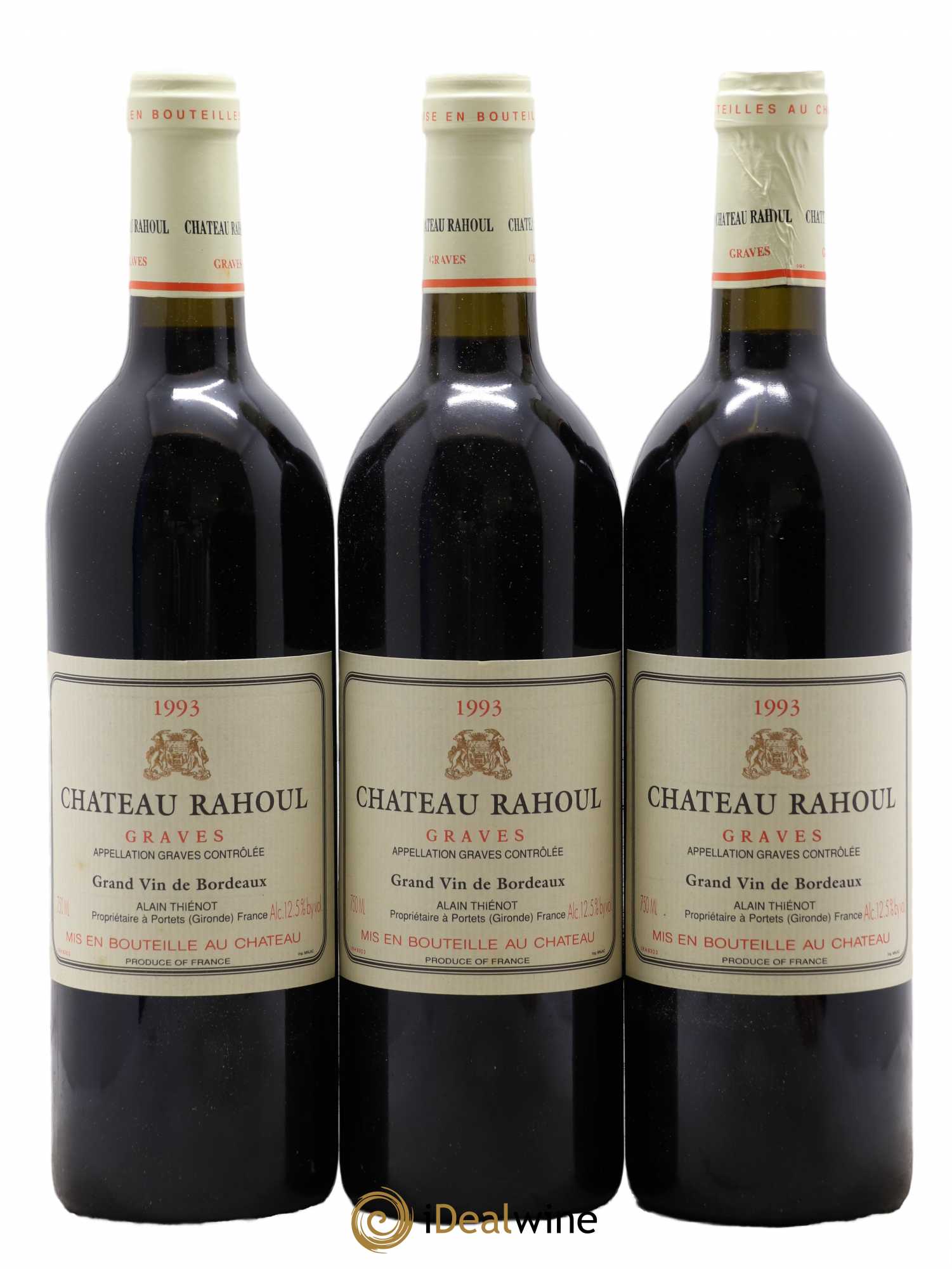 Château Rahoul 1993 - Lot de 3 bouteilles - 0