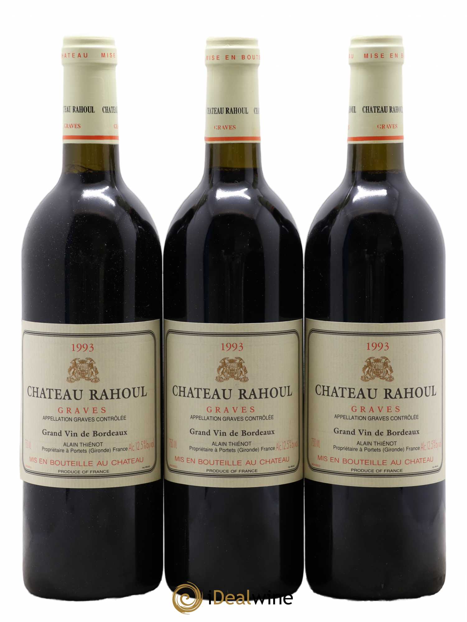 Château Rahoul 1993 - Lot de 3 bouteilles - 0