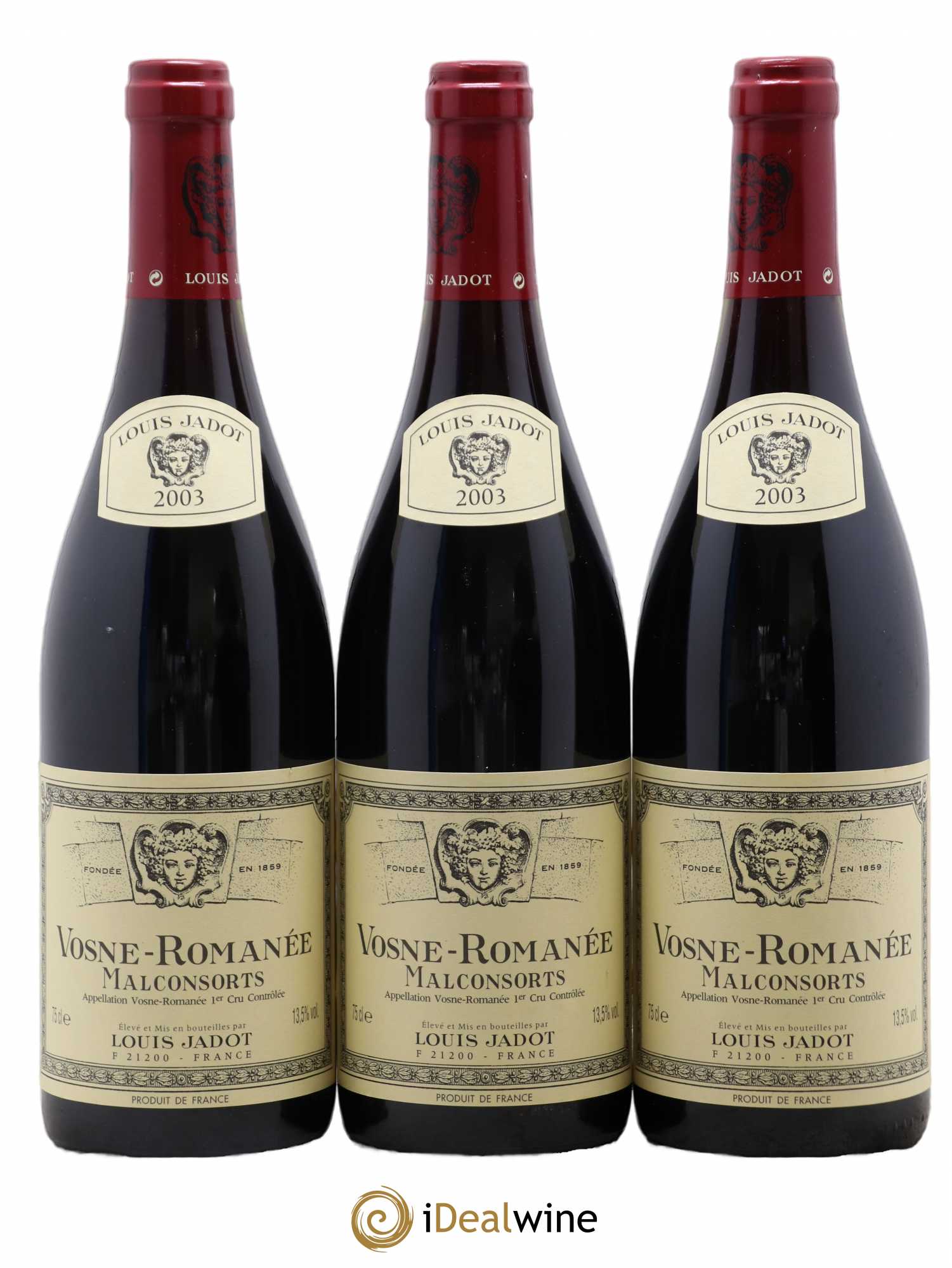 Vosne-Romanée 1er Cru Aux Malconsorts Maison Louis Jadot 2003 - Lot de 3 bouteilles - 0