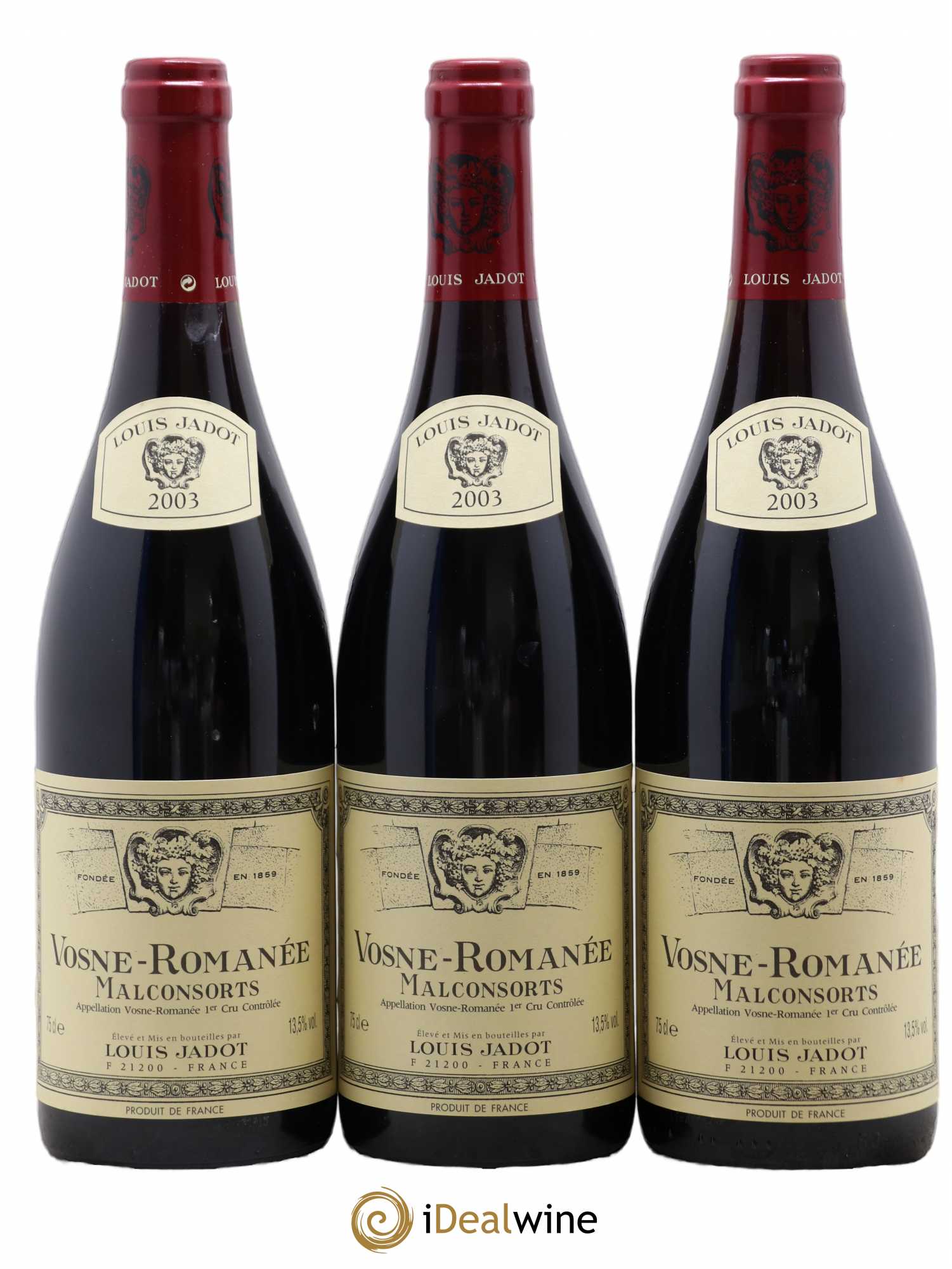 Vosne-Romanée 1er Cru Aux Malconsorts Maison Louis Jadot 2003 - Lot de 3 bouteilles - 0