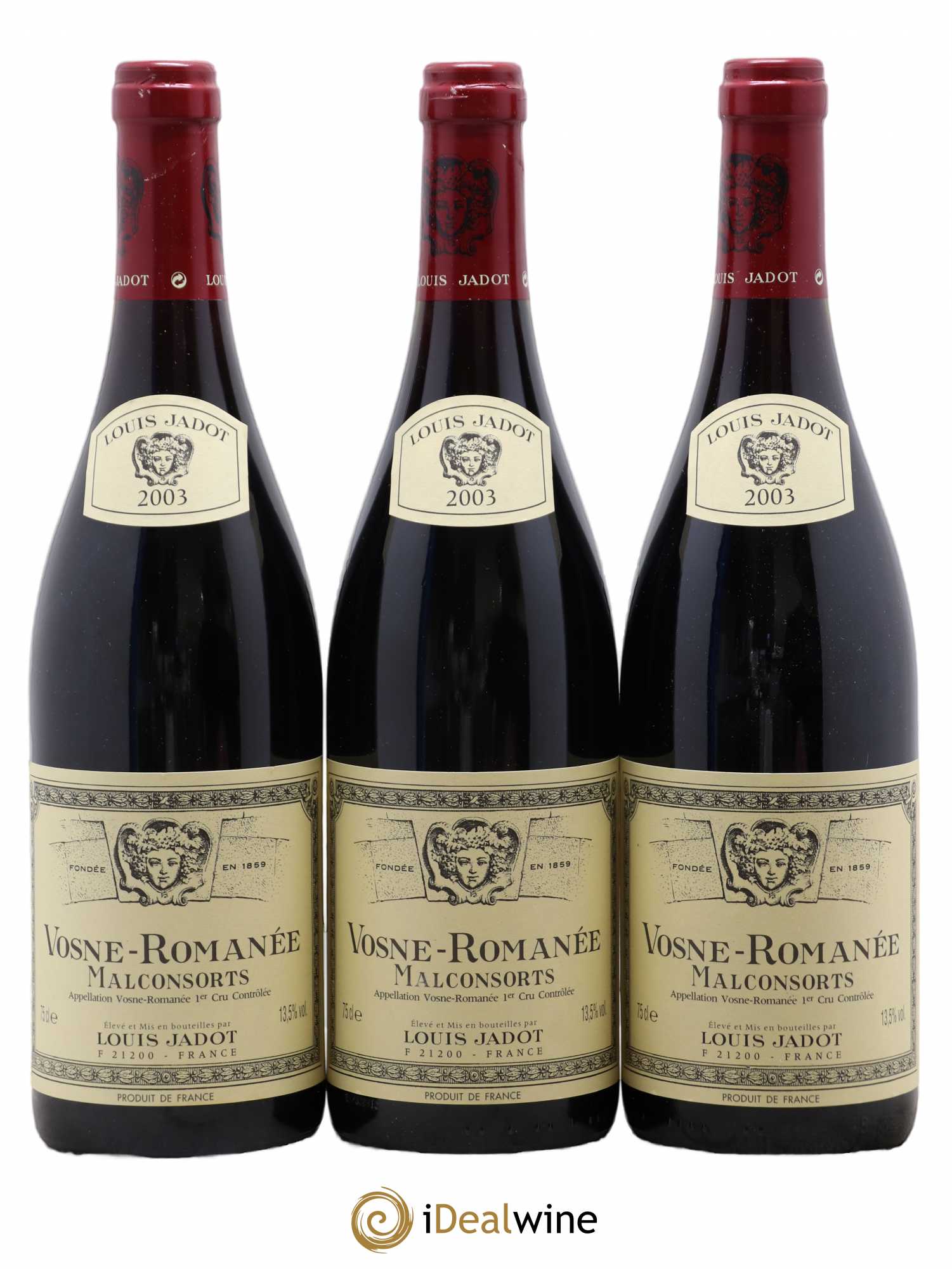 Vosne-Romanée 1er Cru Aux Malconsorts Maison Louis Jadot 2003 - Lot de 3 bouteilles - 0