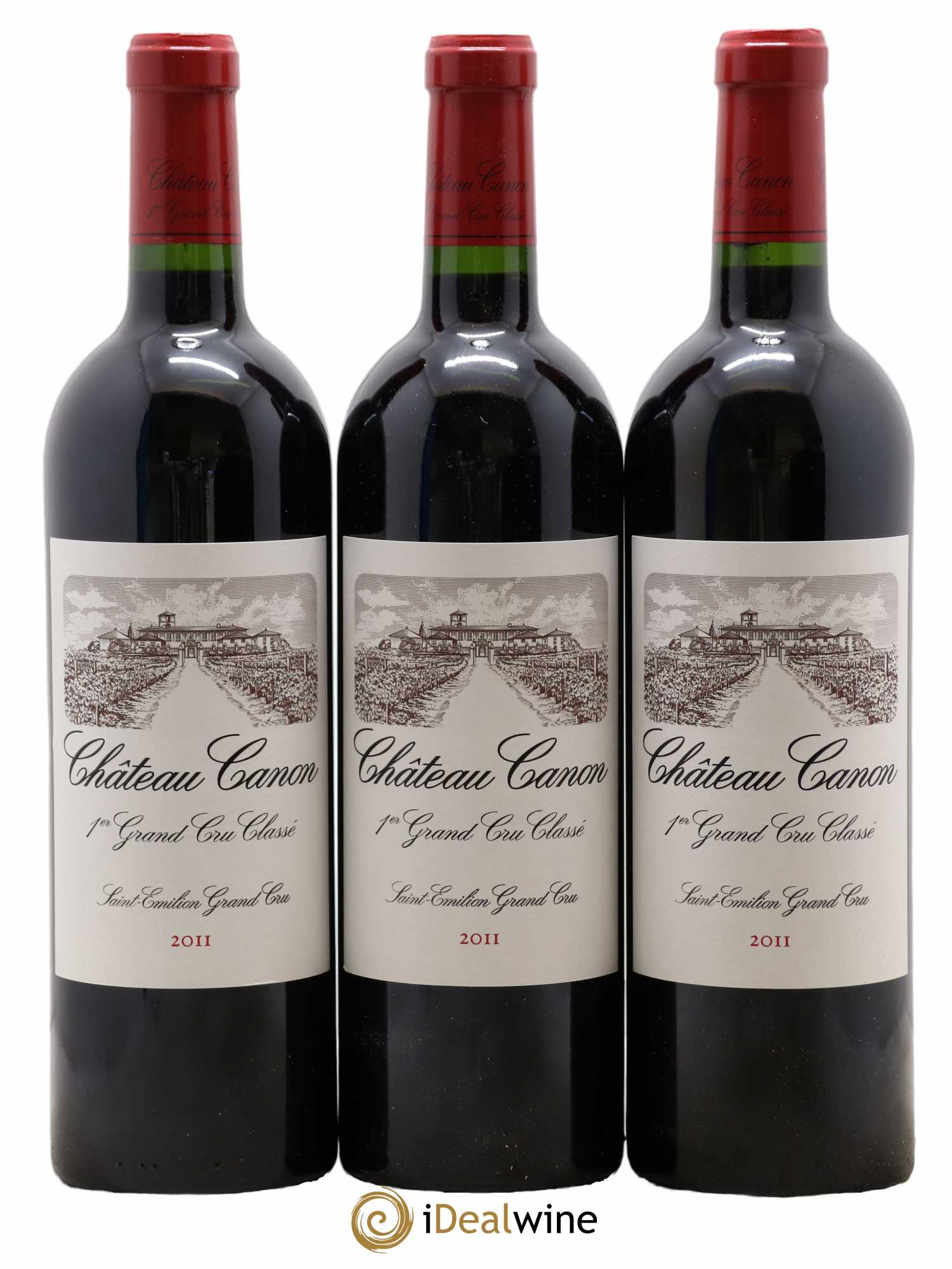Château Canon 1er Grand Cru Classé B 2011 - Lot de 3 bouteilles - 0