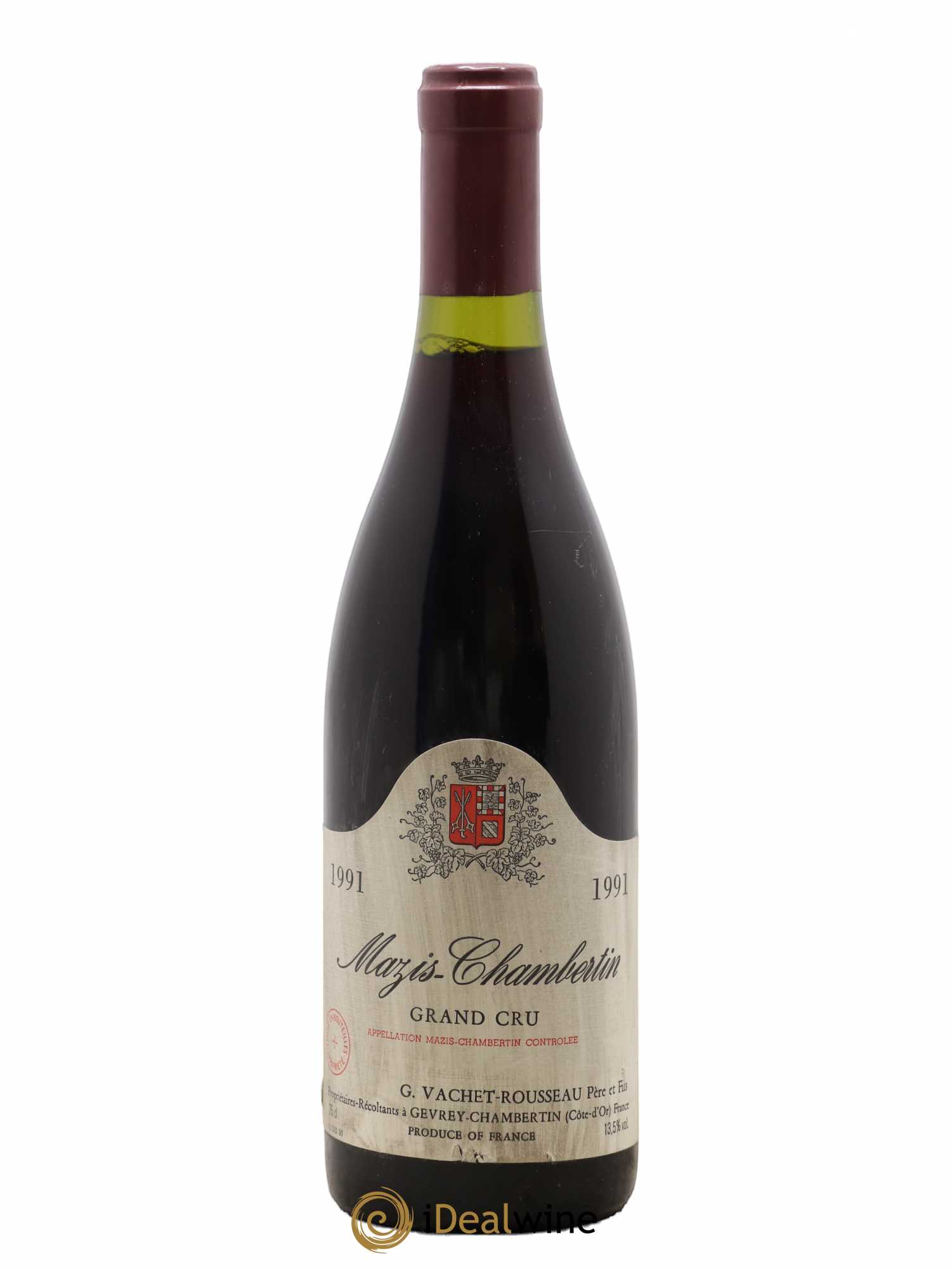 Mazis-Chambertin Grand Cru Domaine Vachet Rousseau Pere Et Fils 1991 - Lot de 1 bouteille - 0