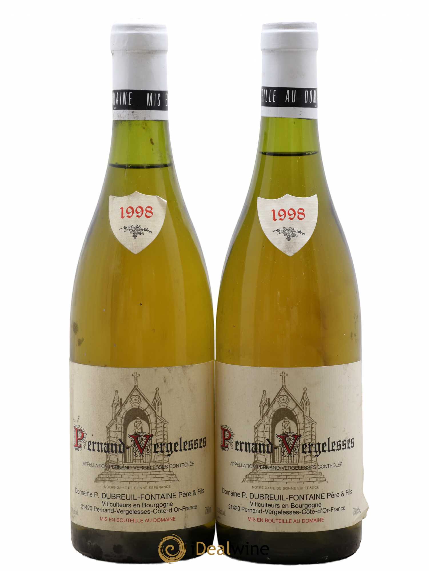 Pernand-Vergelesses P. Dubreuil Fontaine Pere Et Fils 1998 - Posten von 2 Flaschen - 0