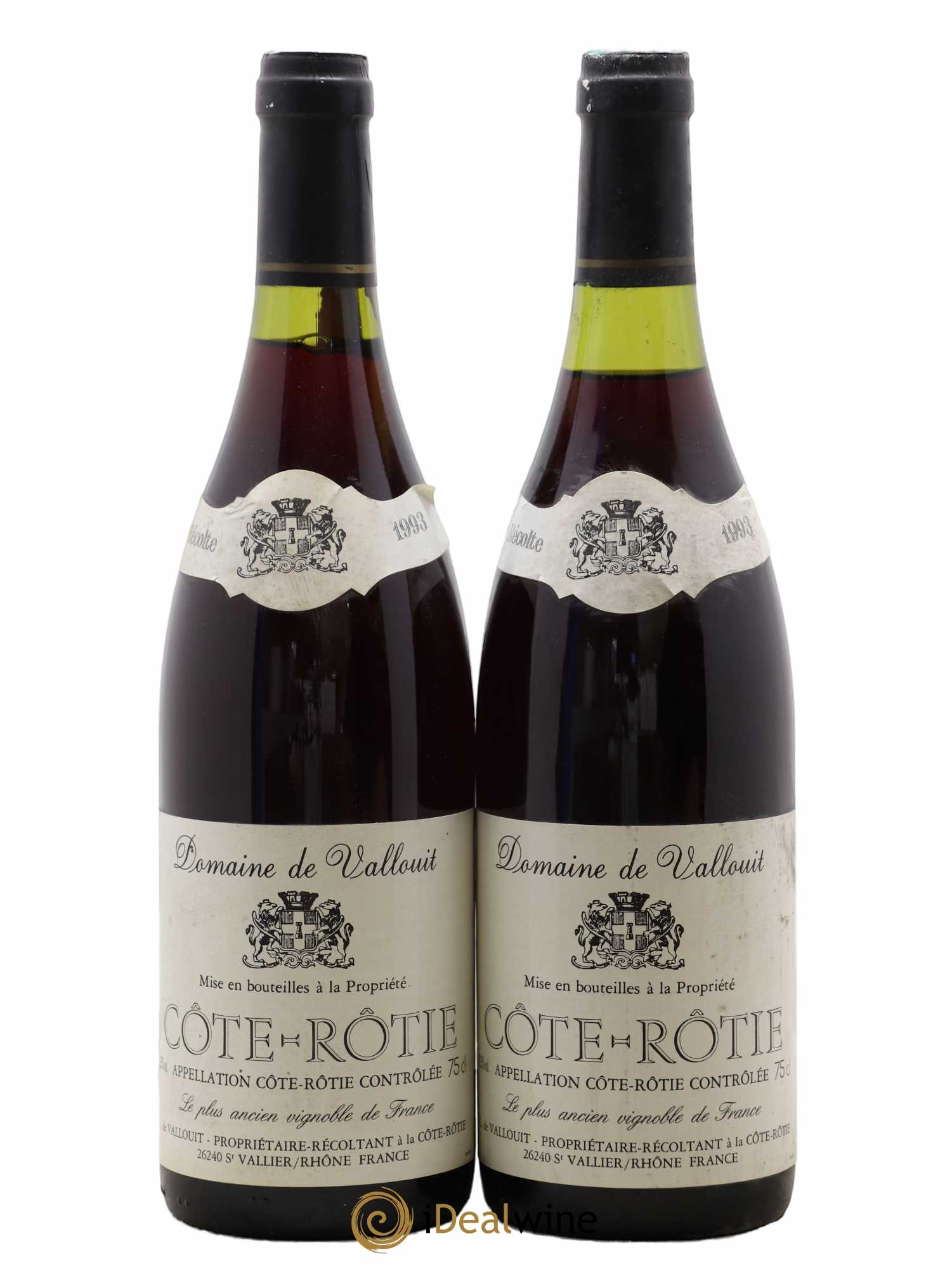 Côte-Rôtie Domaine De Vallouit 1993 - Lot de 2 bouteilles - 0