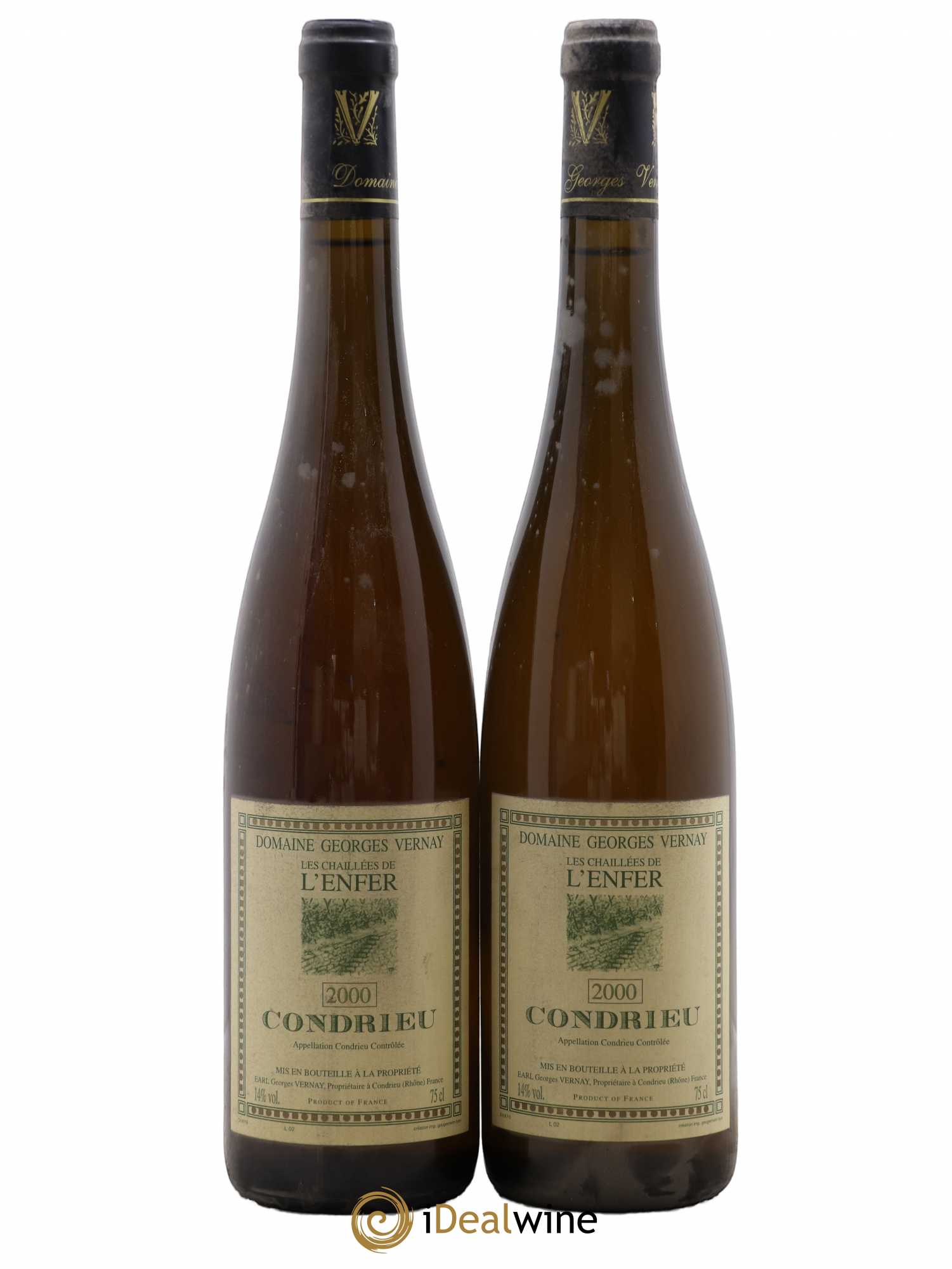 Condrieu Les Chaillées de l'Enfer Georges Vernay 2000 - Posten von 2 Flaschen - 0
