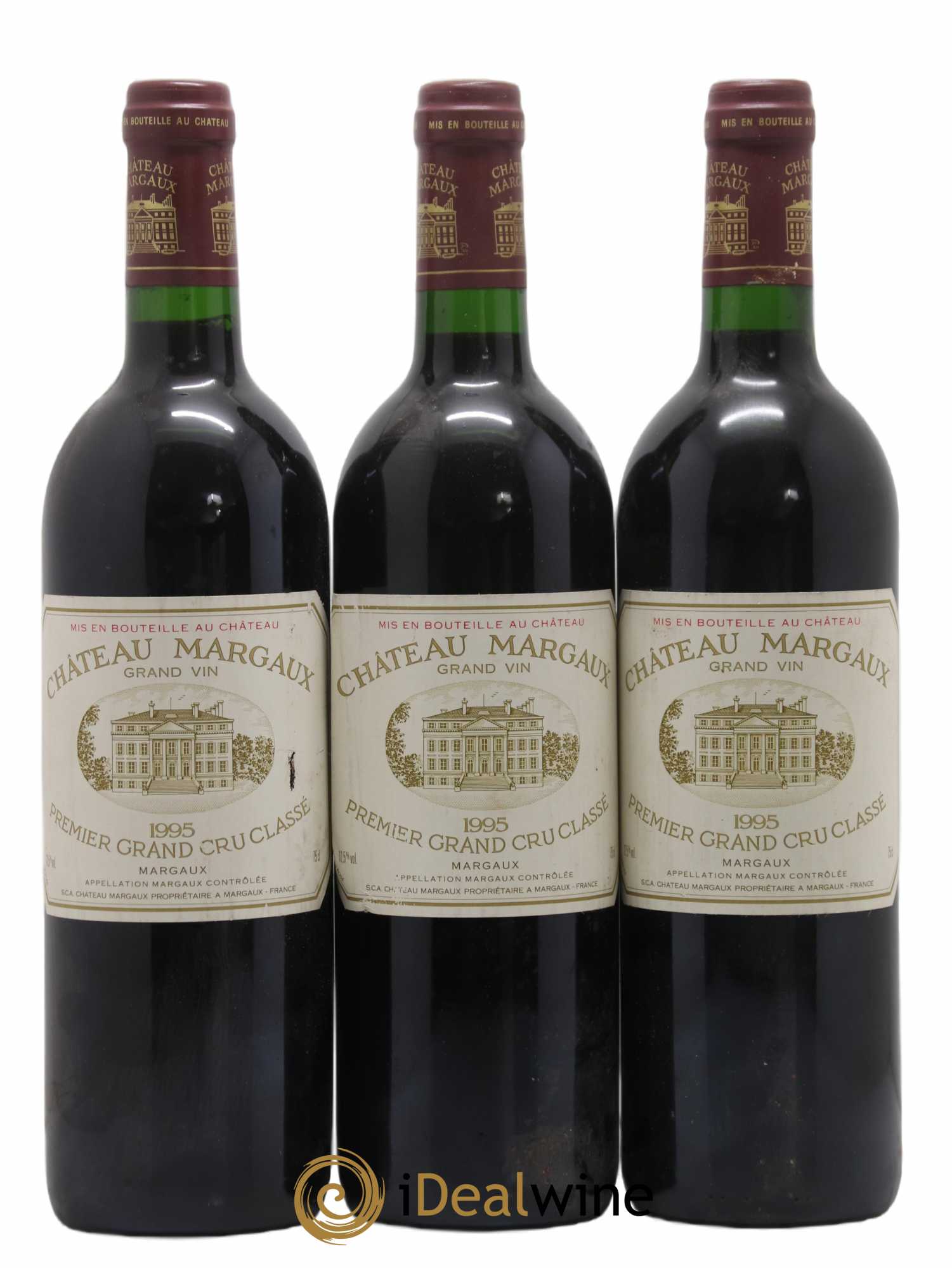 Château Margaux 1er Grand Cru Classé 1995 - Lot de 3 bouteilles - 0