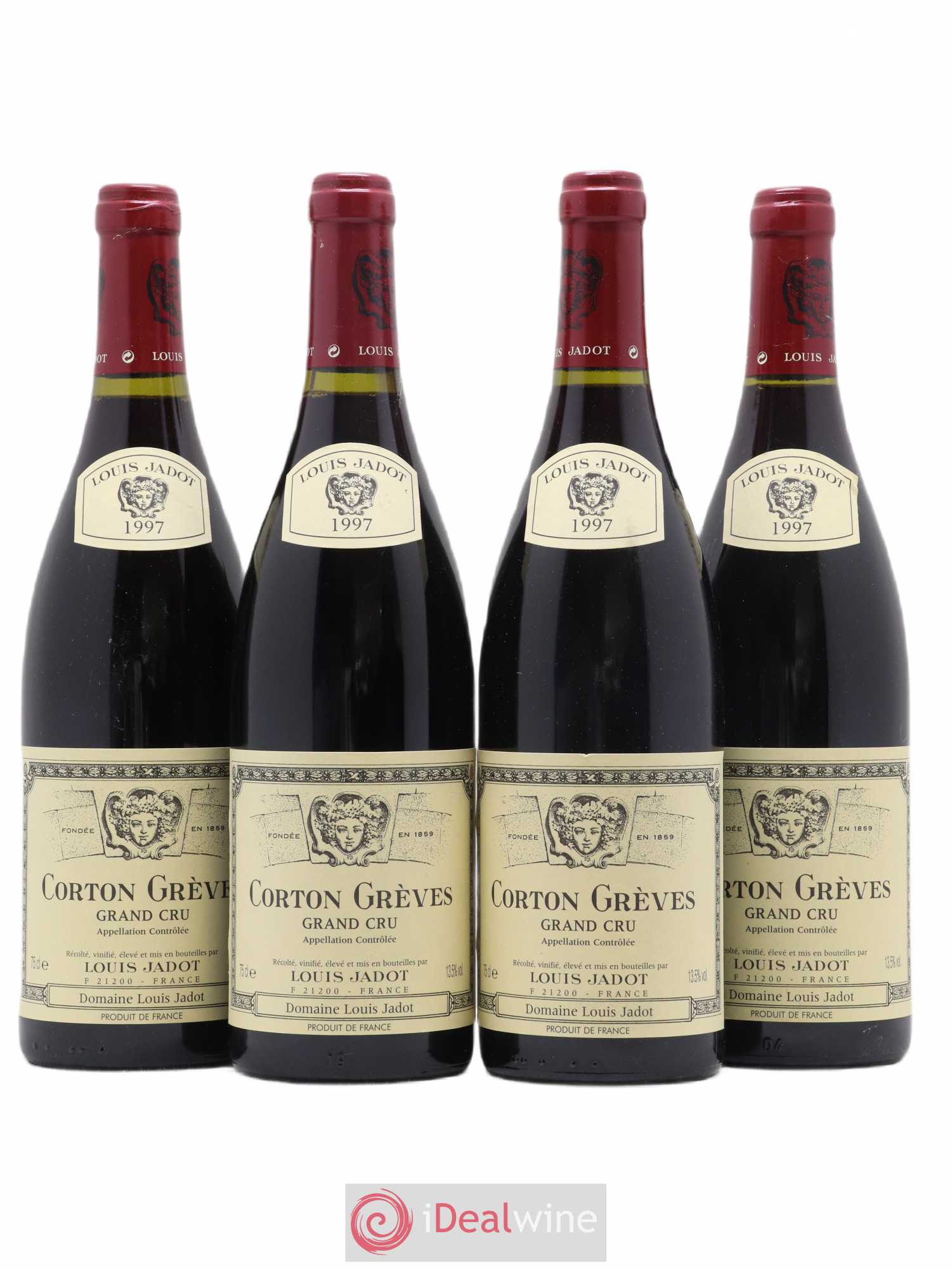Corton Grand Cru Grèves Louis Jadot (Domaine) 1997 - Lot de 4 bouteilles - 0
