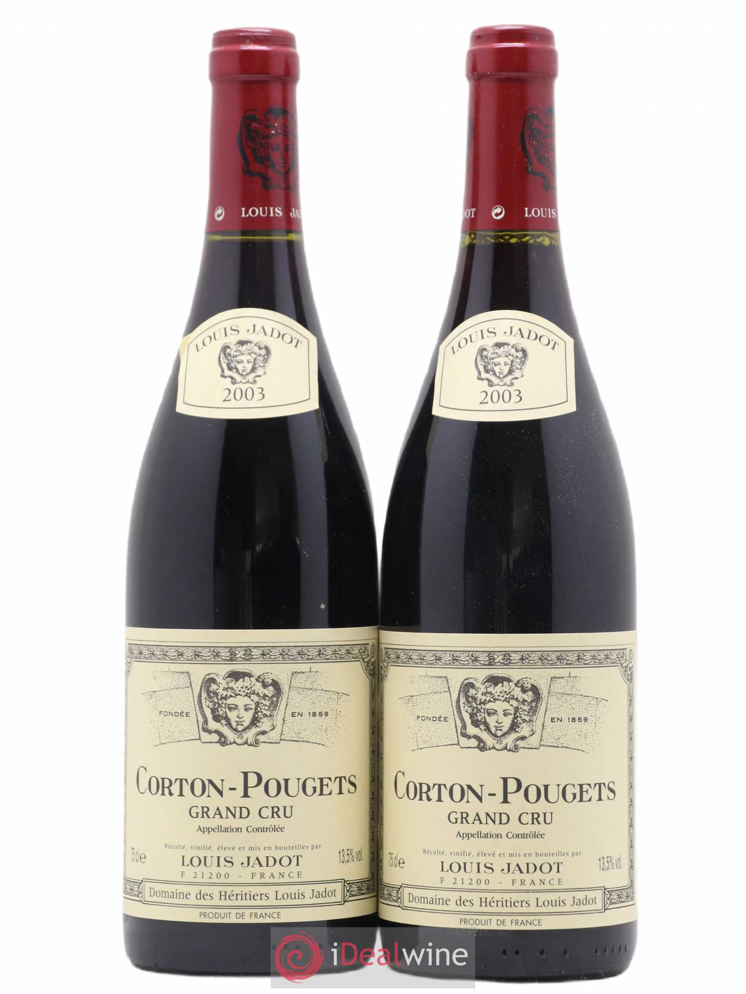Corton Grand Cru Pougets Maison Louis Jadot 2003 - Lot de 2 bouteilles - 0