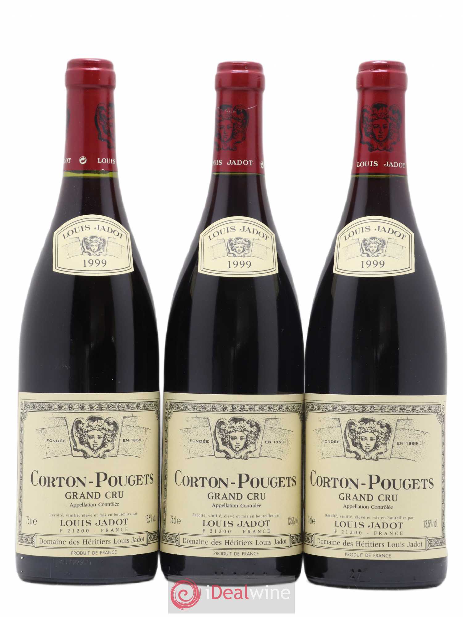 Corton Grand Cru Pougets Maison Louis Jadot 1999 - Lot de 3 bouteilles - 0