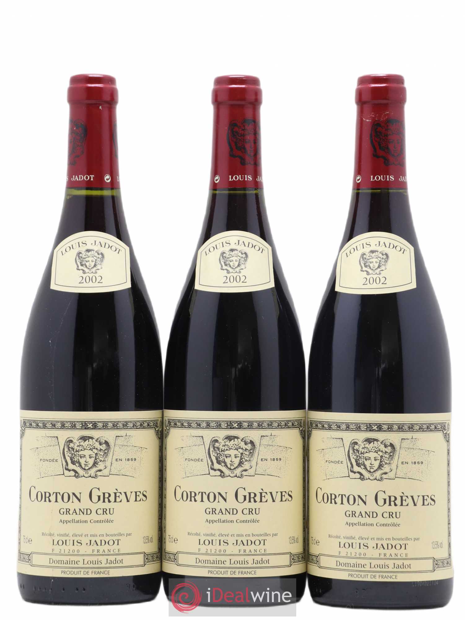 Corton Grand Cru Grèves Louis Jadot (Domaine) 2002 - Lot de 3 bouteilles - 0