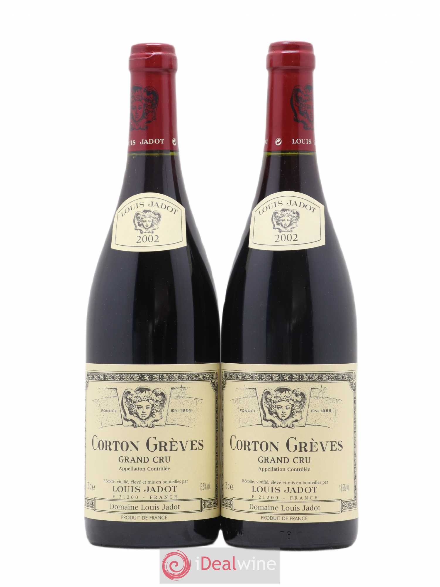Corton Grand Cru Grèves Louis Jadot (Domaine) 2002 - Lot de 2 bouteilles - 0