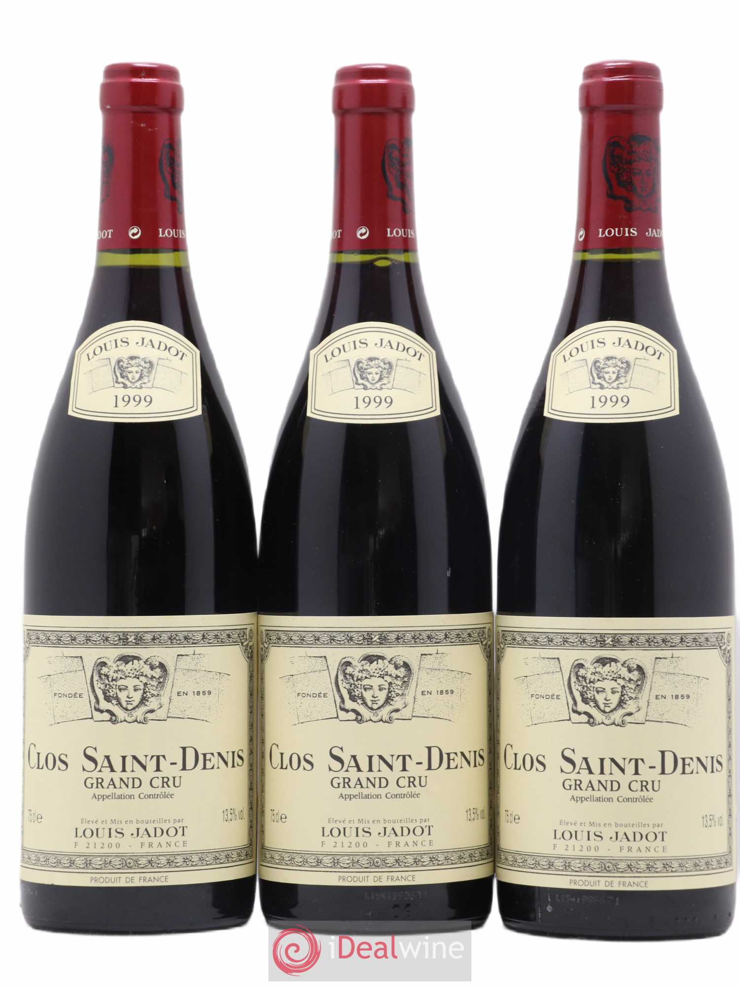 Clos Saint-Denis Grand Cru Maison Louis Jadot 1999 - Lot de 3 bouteilles - 0
