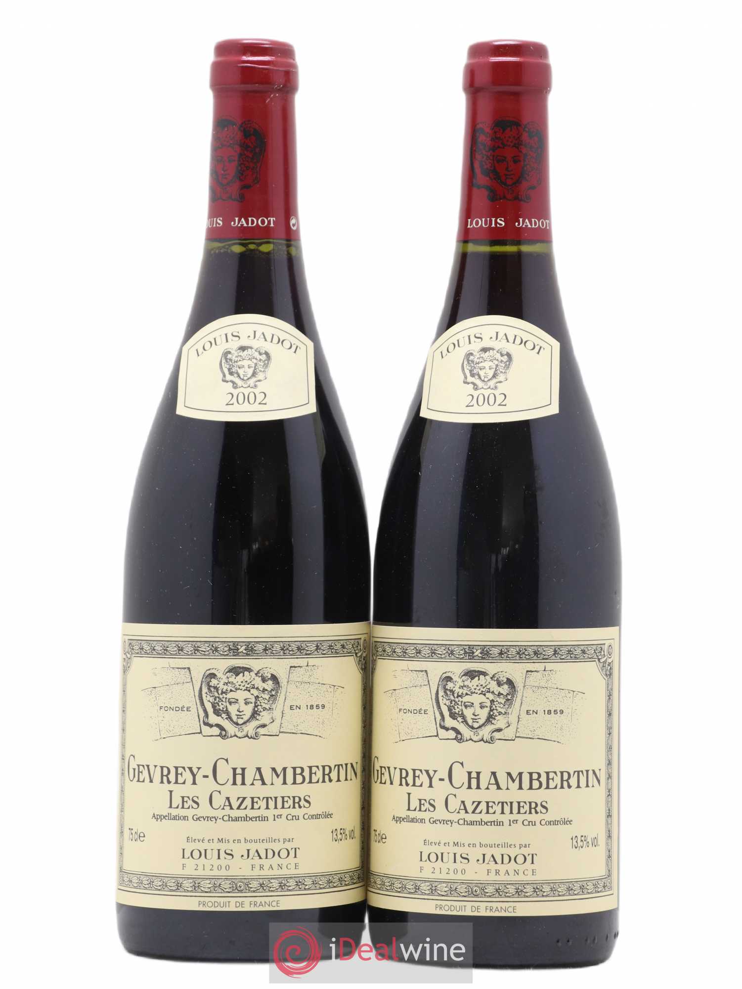 Gevrey-Chambertin 1er Cru Les Cazetiers Domaine Louis Jadot 2002 - Lot de 2 bouteilles - 0