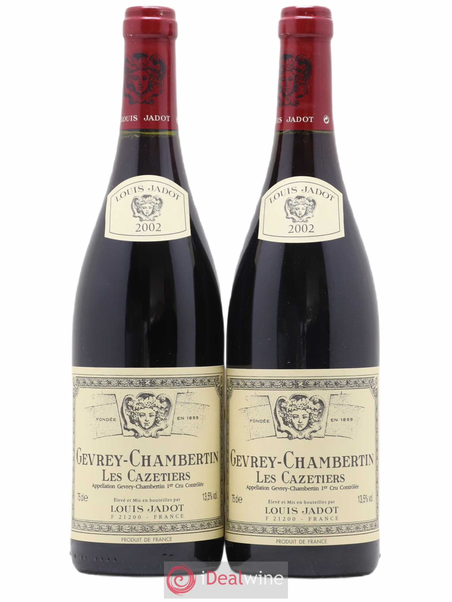 Gevrey-Chambertin 1er Cru Les Cazetiers Domaine Louis Jadot 2002 - Lot de 2 bouteilles - 0