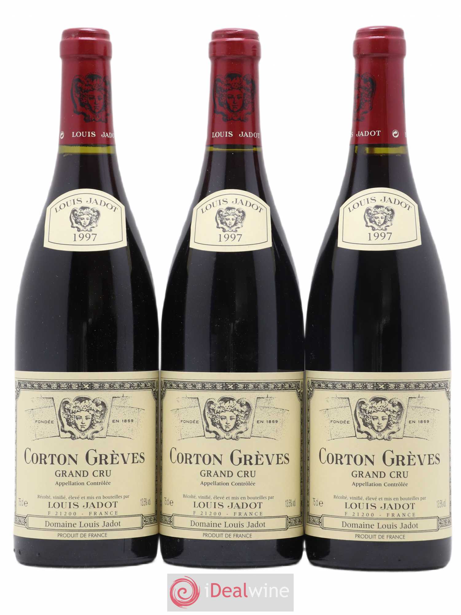 Corton Grand Cru Grèves Louis Jadot (Domaine) 1997 - Lot de 3 bouteilles - 0