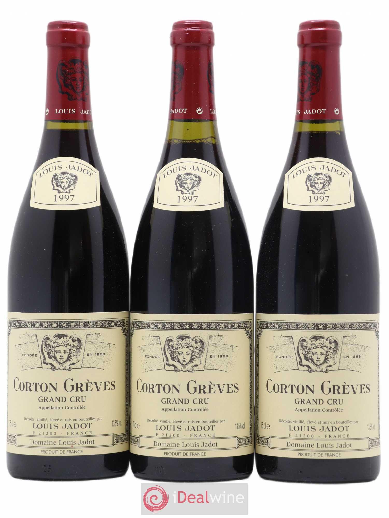 Corton Grand Cru Grèves Louis Jadot (Domaine) 1997 - Lot de 3 bouteilles - 0