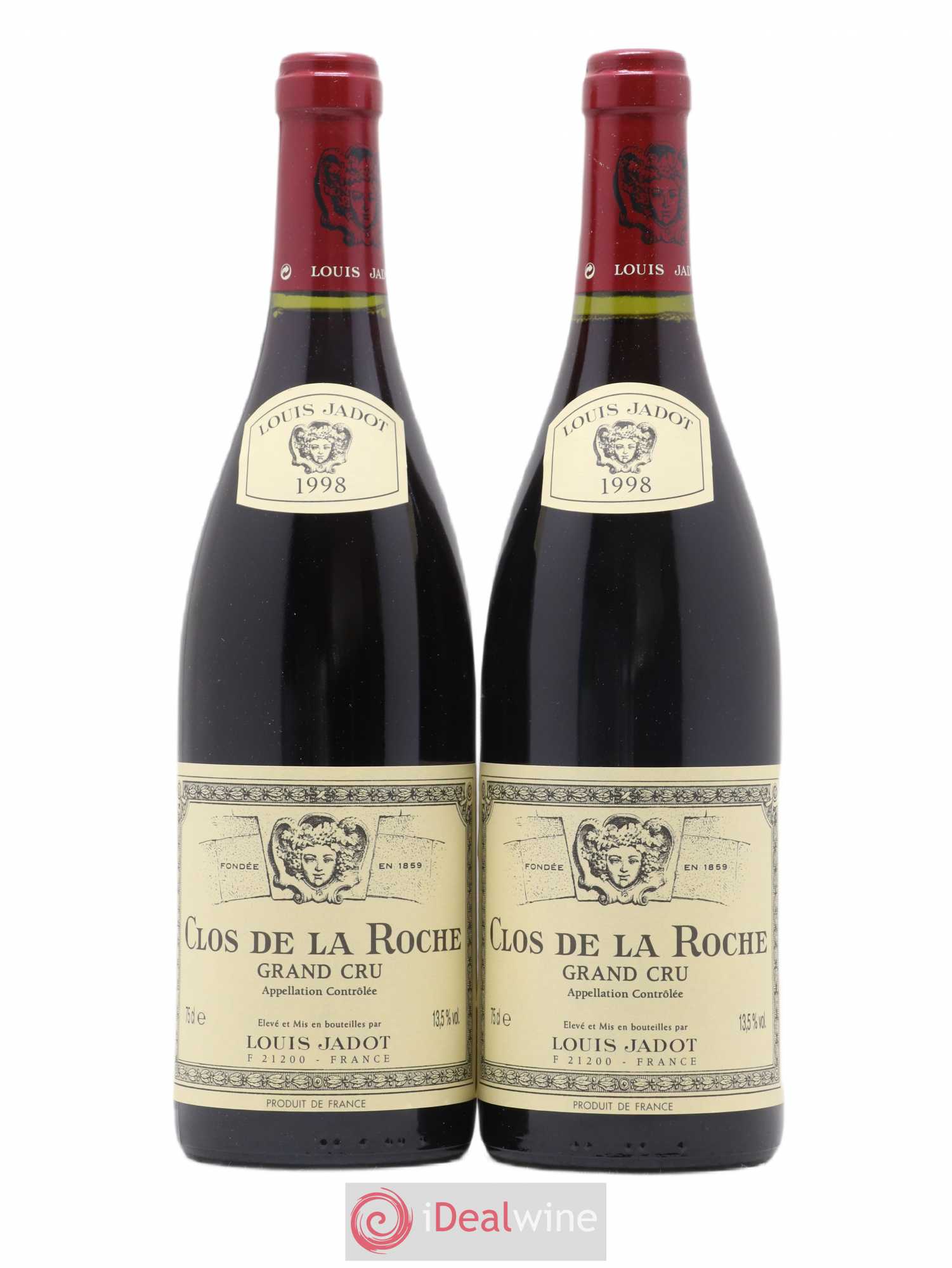 Clos de la Roche Grand Cru Maison Louis Jadot 1998 - Lot de 2 bouteilles - 0