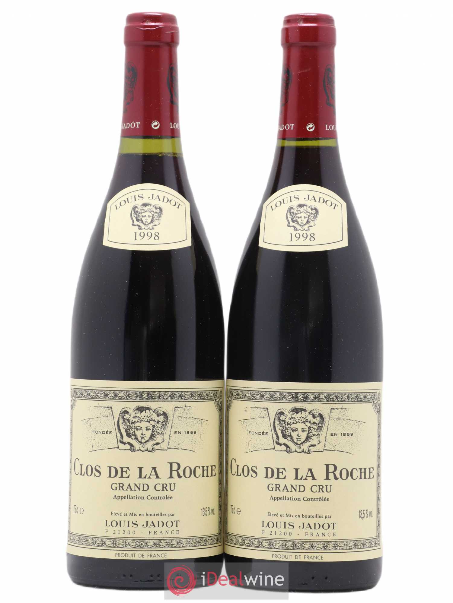 Clos de la Roche Grand Cru Maison Louis Jadot 1998 - Lot de 2 bouteilles - 0