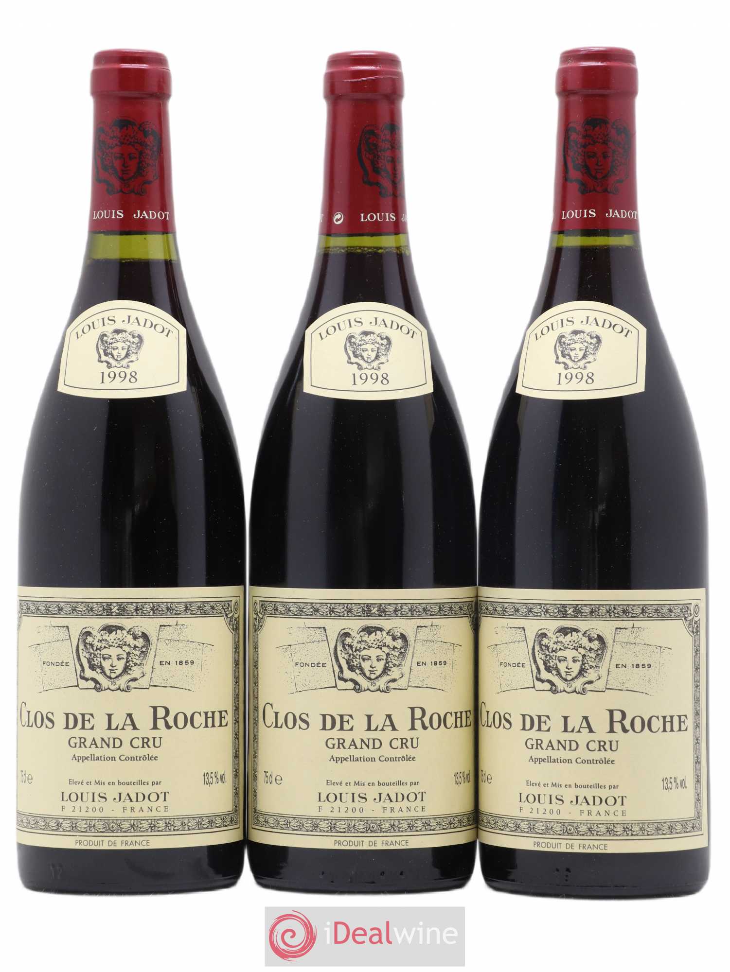 Clos de la Roche Grand Cru Maison Louis Jadot 1998 - Lot de 3 bouteilles - 0