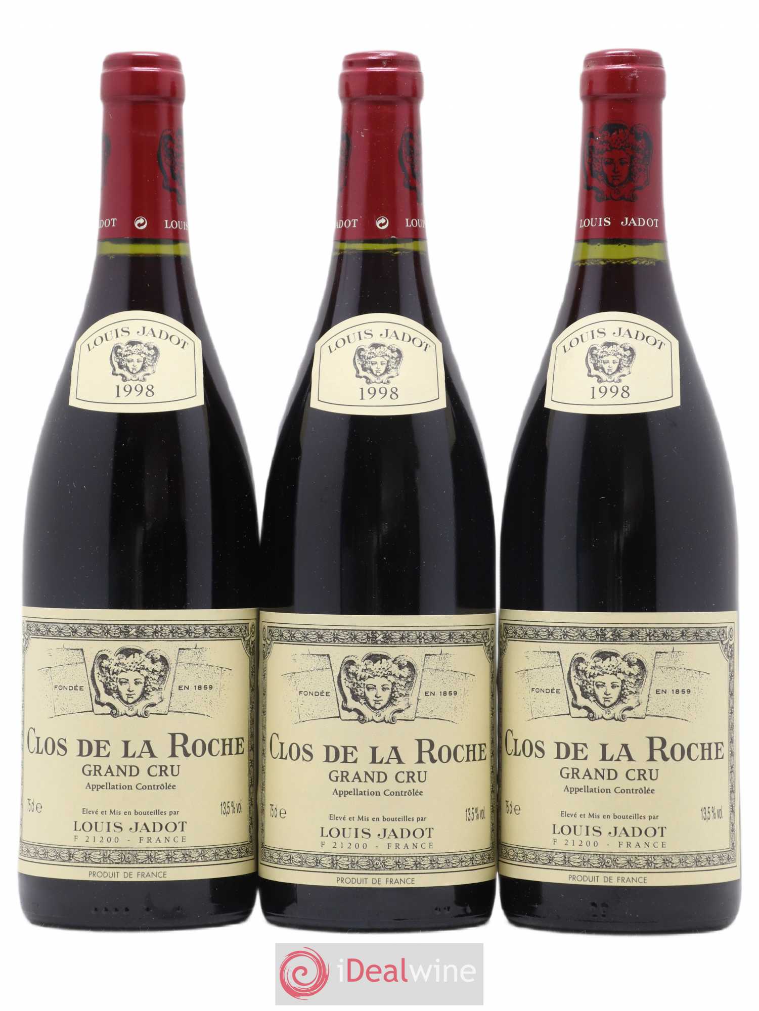 Clos de la Roche Grand Cru Maison Louis Jadot 1998 - Lot de 3 bouteilles - 0