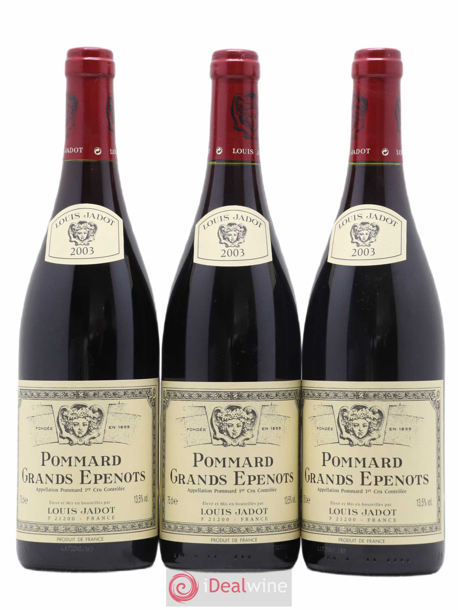Pommard 1er Cru Les Grands Epenots Maison Louis Jadot 2003 - Lot de 3 bouteilles - 0