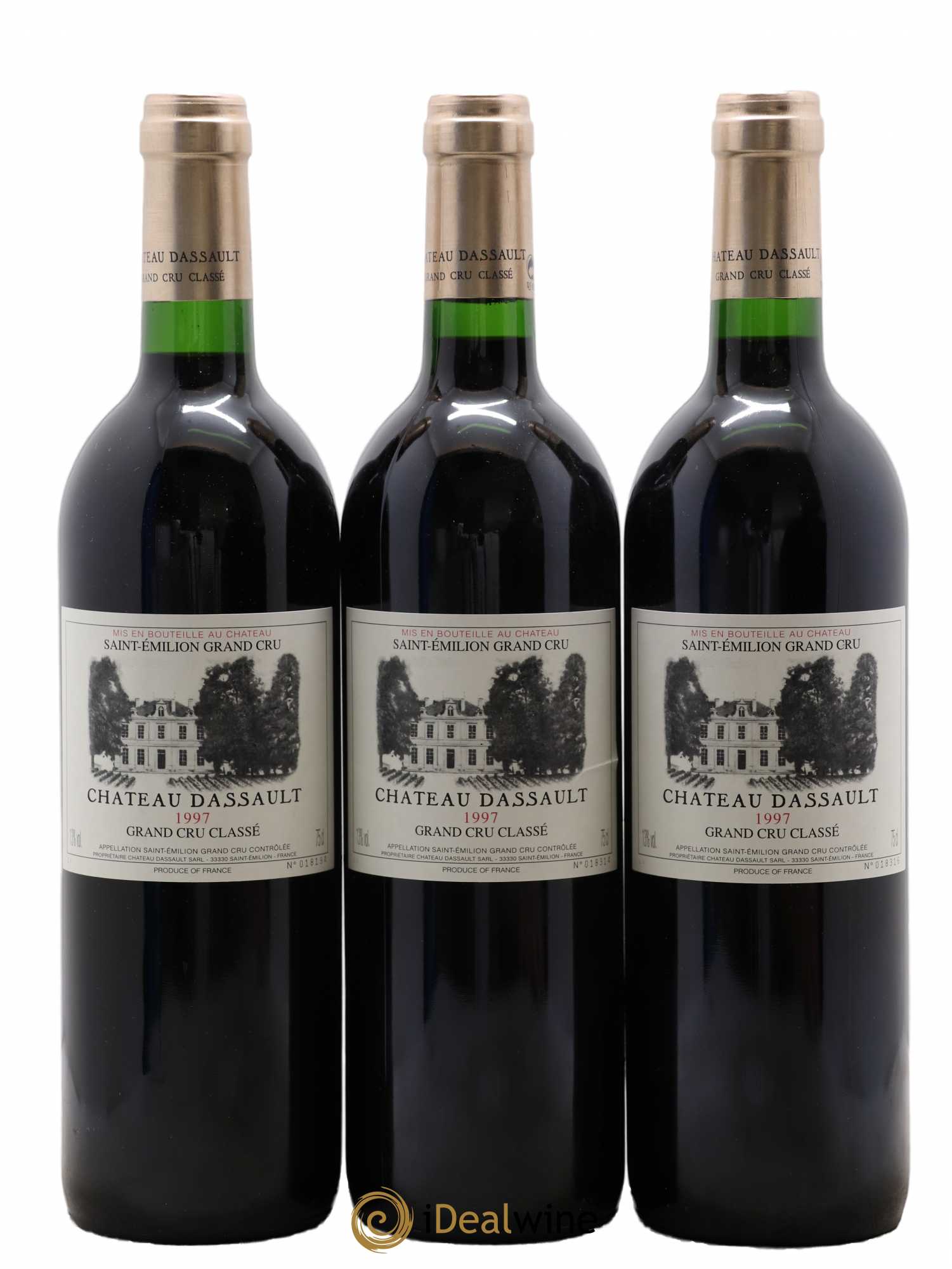 Château Dassault Grand Cru Classé 1997 - Lot de 3 bouteilles - 0