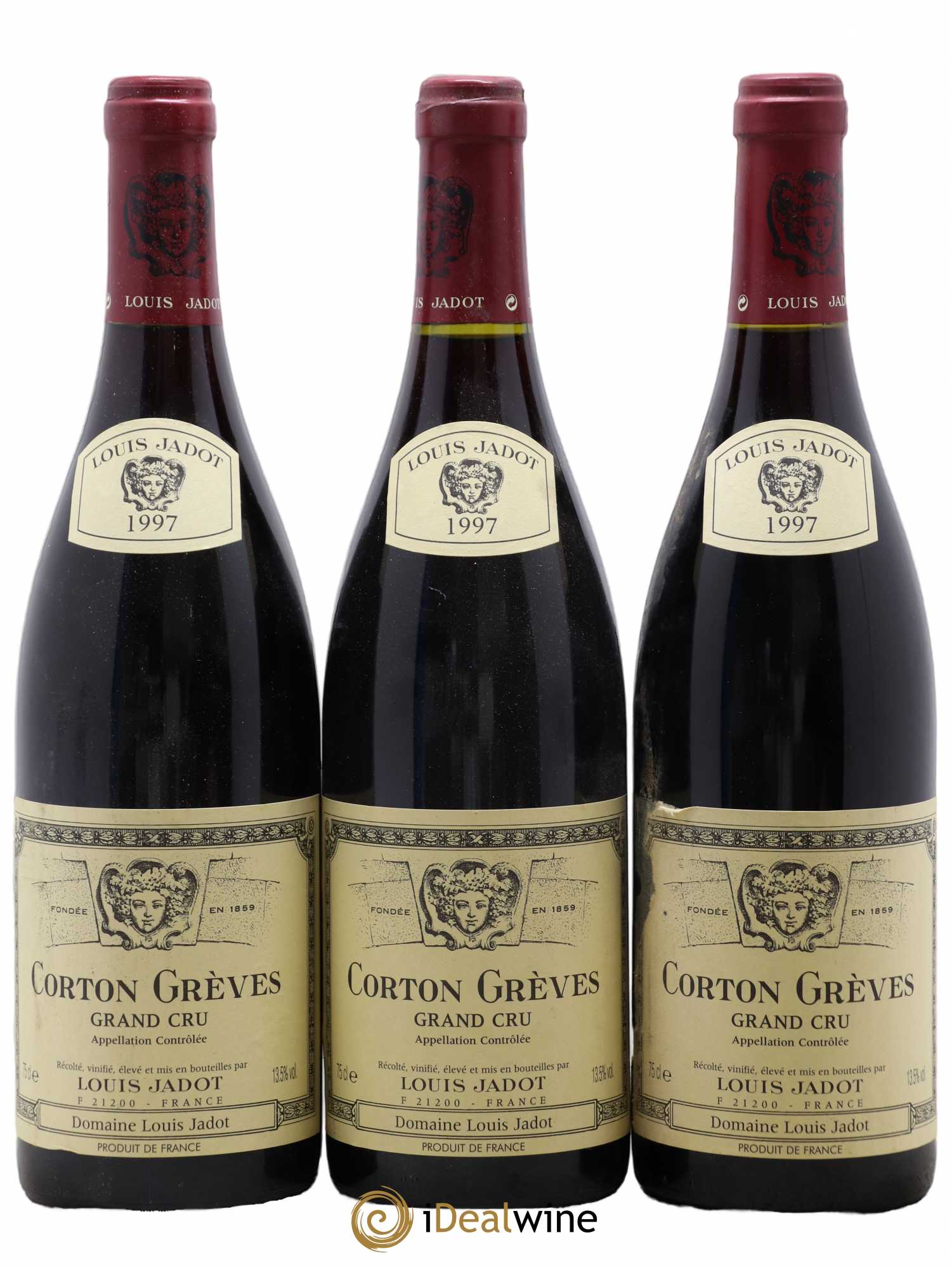 Corton Grand Cru Grèves Louis Jadot (Domaine) 1997 - Lot de 3 bouteilles - 0