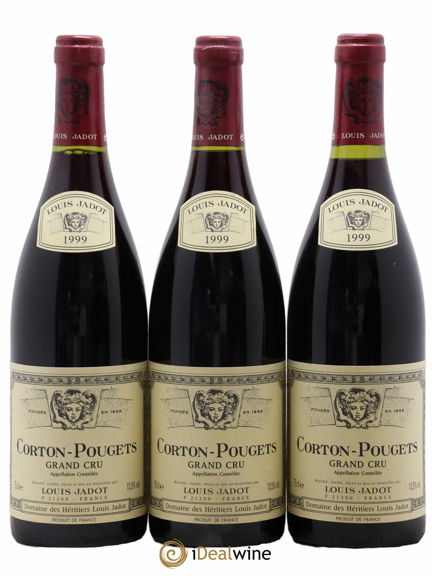 Corton Grand Cru Pougets Maison Louis Jadot 1999 - Lot de 3 bouteilles - 0