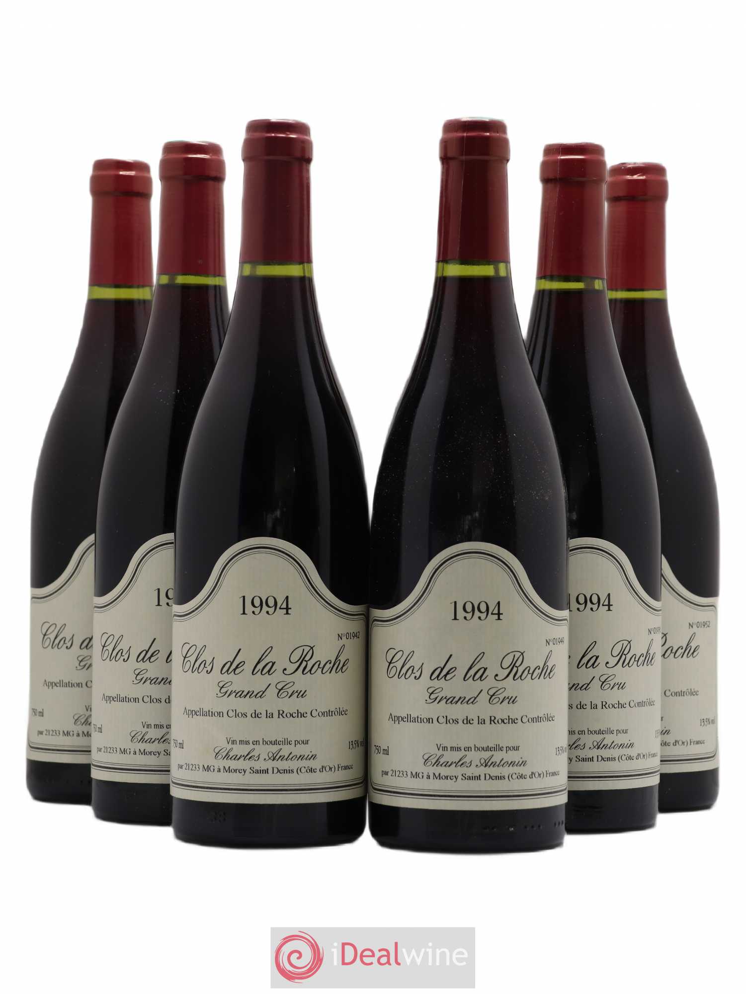 Clos de la Roche Grand Cru Charles Antonin 1994 - Lot de 6 bouteilles - 0