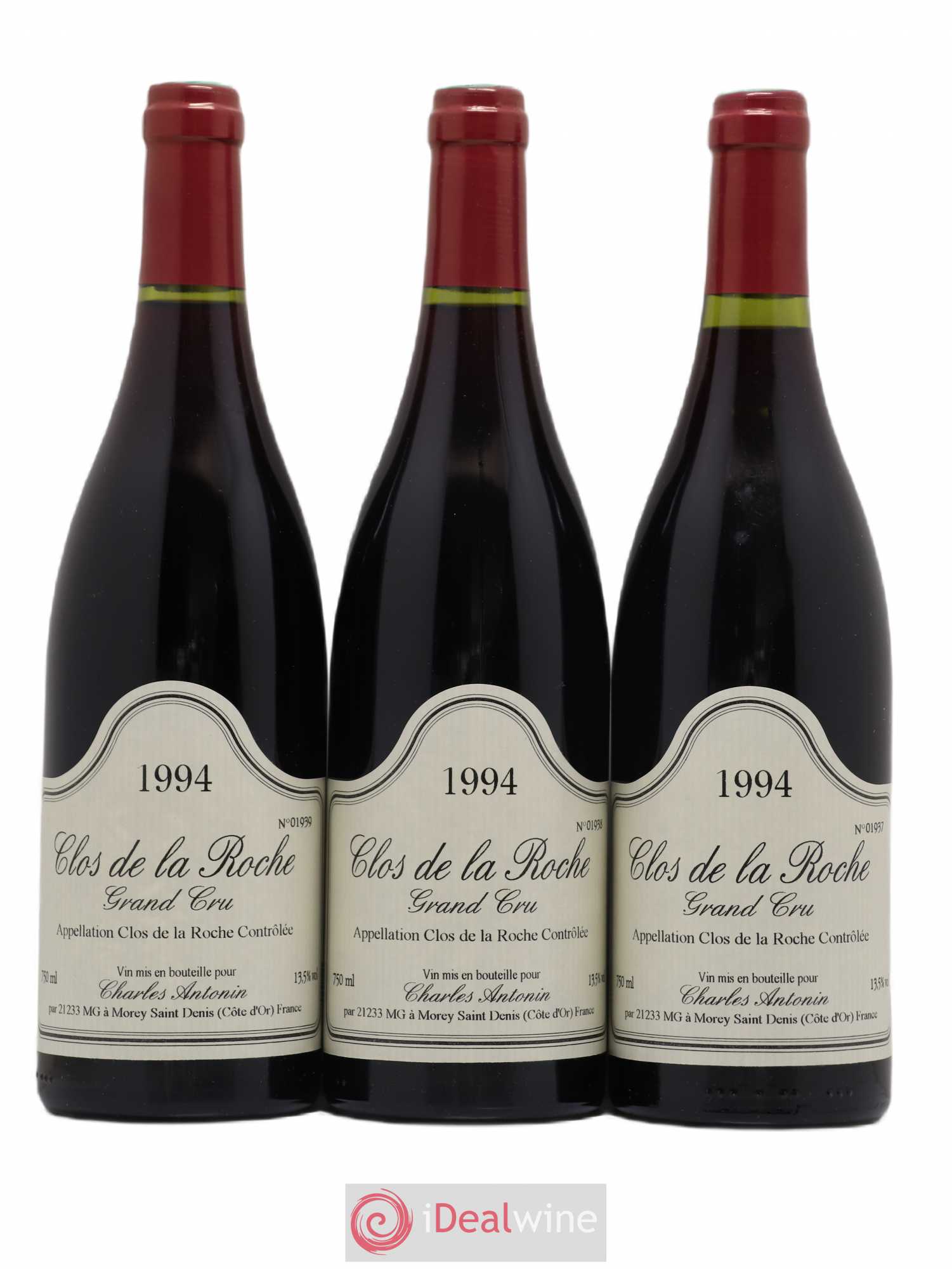 Clos de la Roche Grand Cru Charles Antonin 1994 - Lot de 3 bouteilles - 0