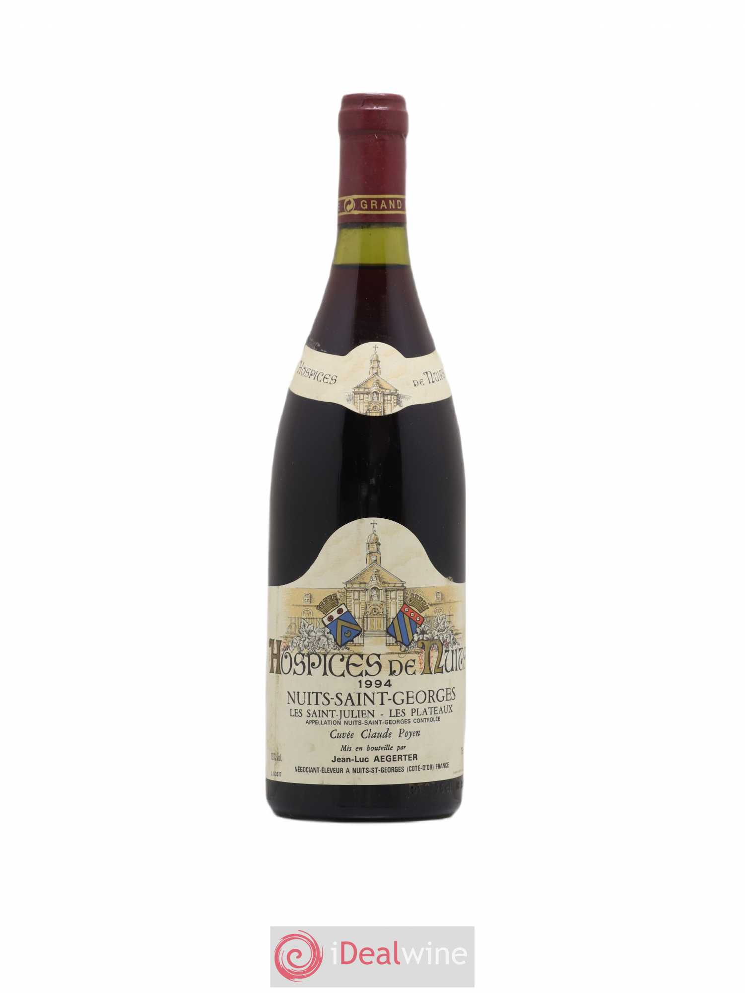Nuits-Saint-Georges Hospices de Nuits Les Saints Julien Les Plateaux Jean Luc Aegerter Cuvée Claude Poyen 1994 - Posten von 1 Flasche - 0